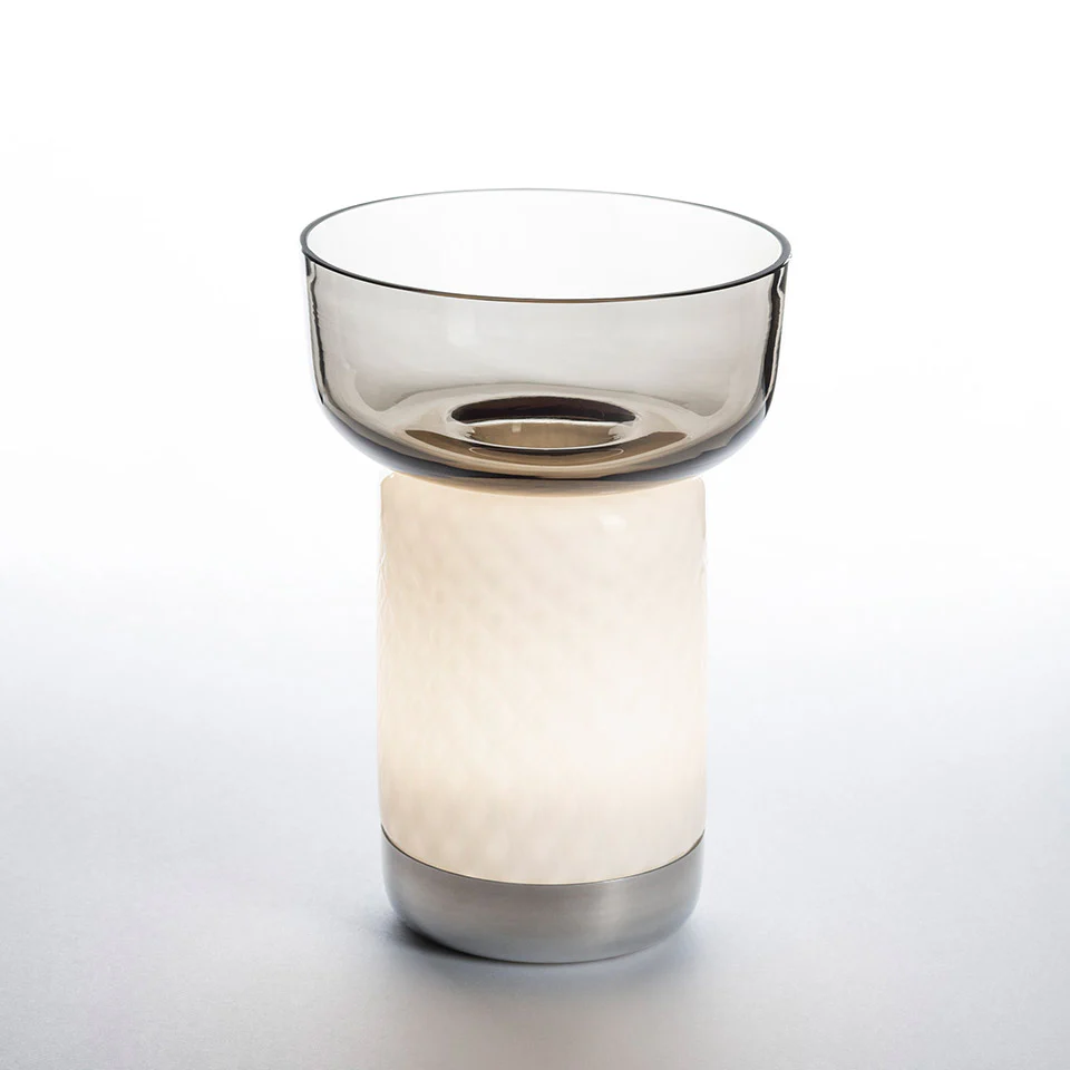 Lampa przenośna BONTA BOWL biały z szarym - Image 4