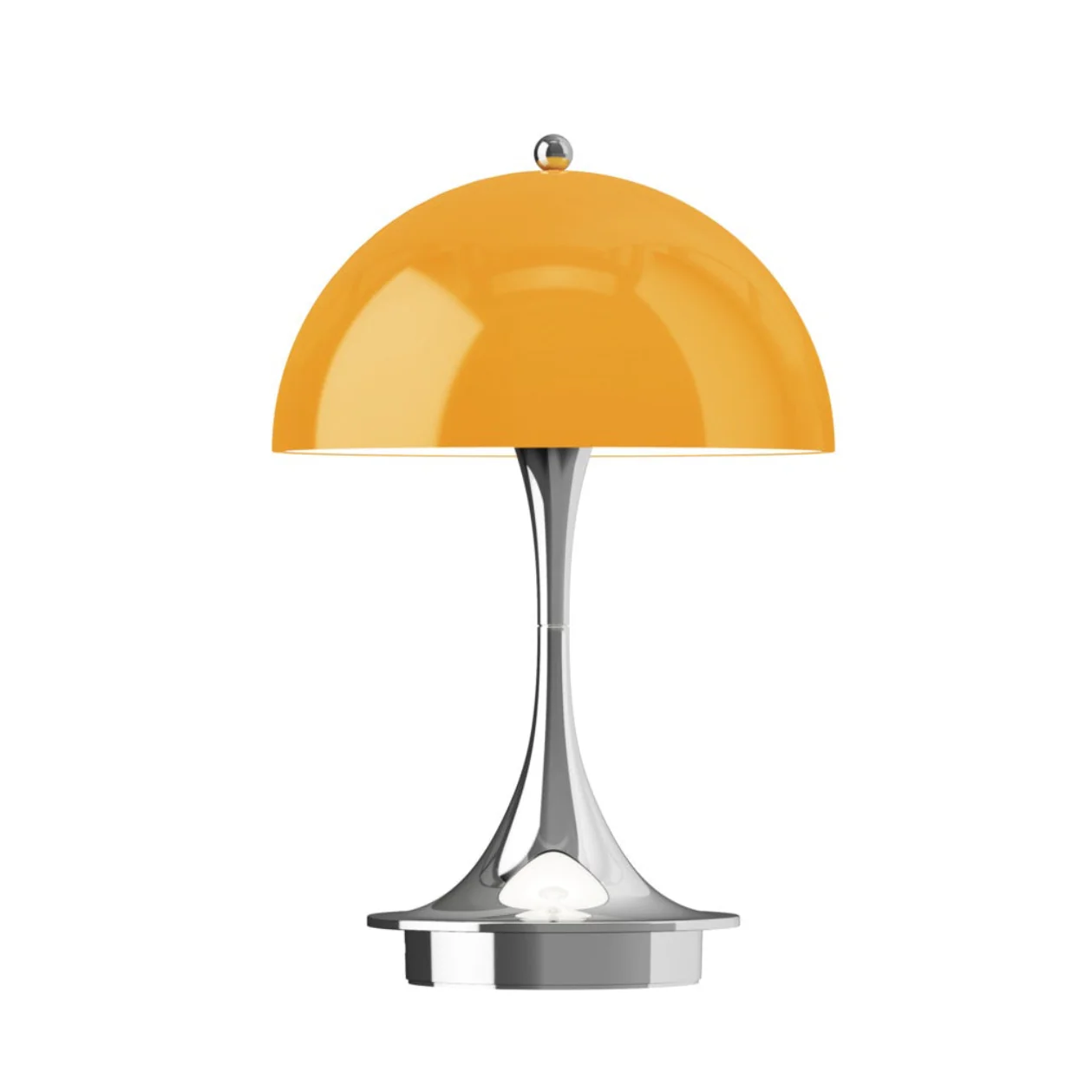 Lampa przenośna PANTHELLA 160 pomarańczowy z chromowaną podstawą