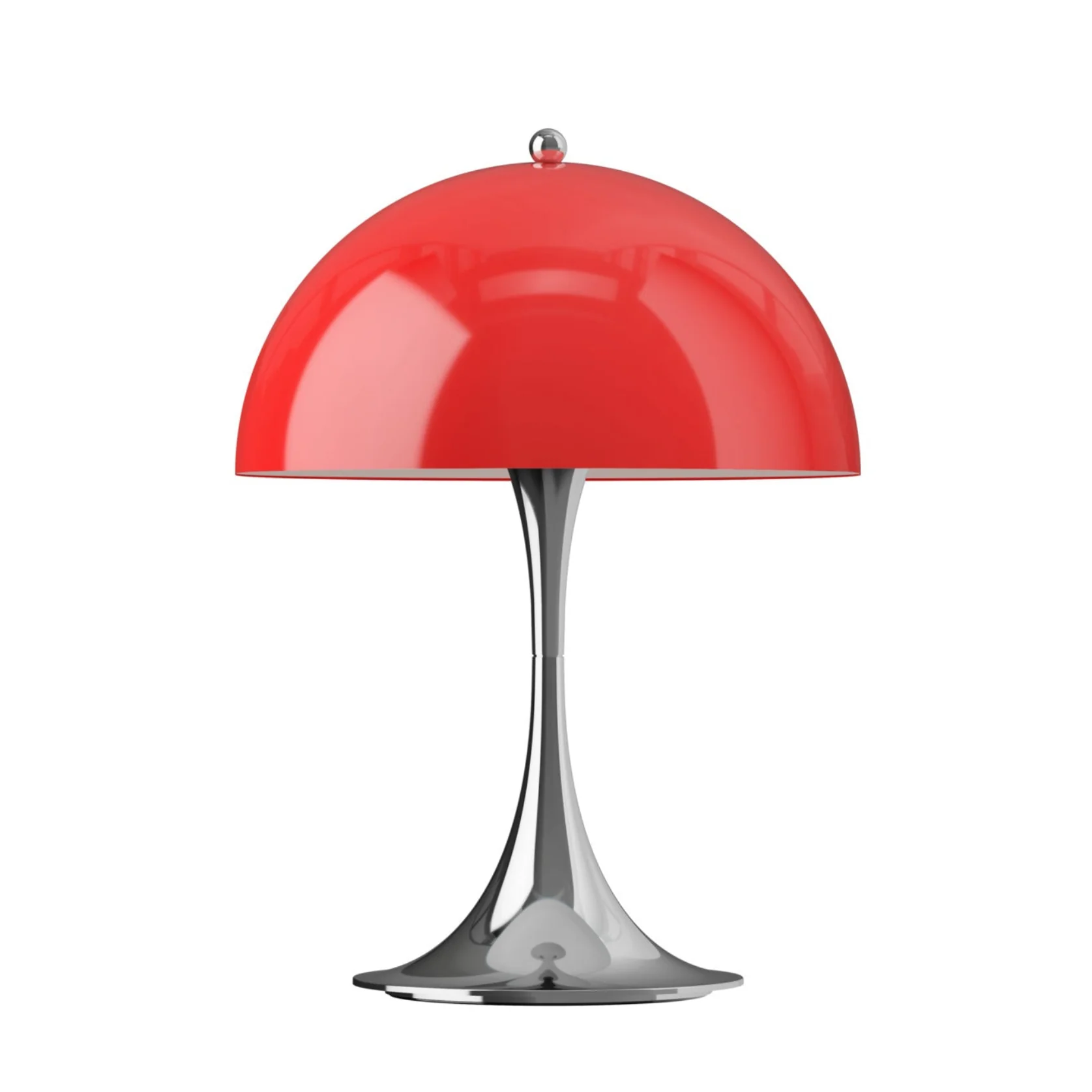 Lampa przenośna PANTHELLA 250 czerwony z chromowaną podstawą