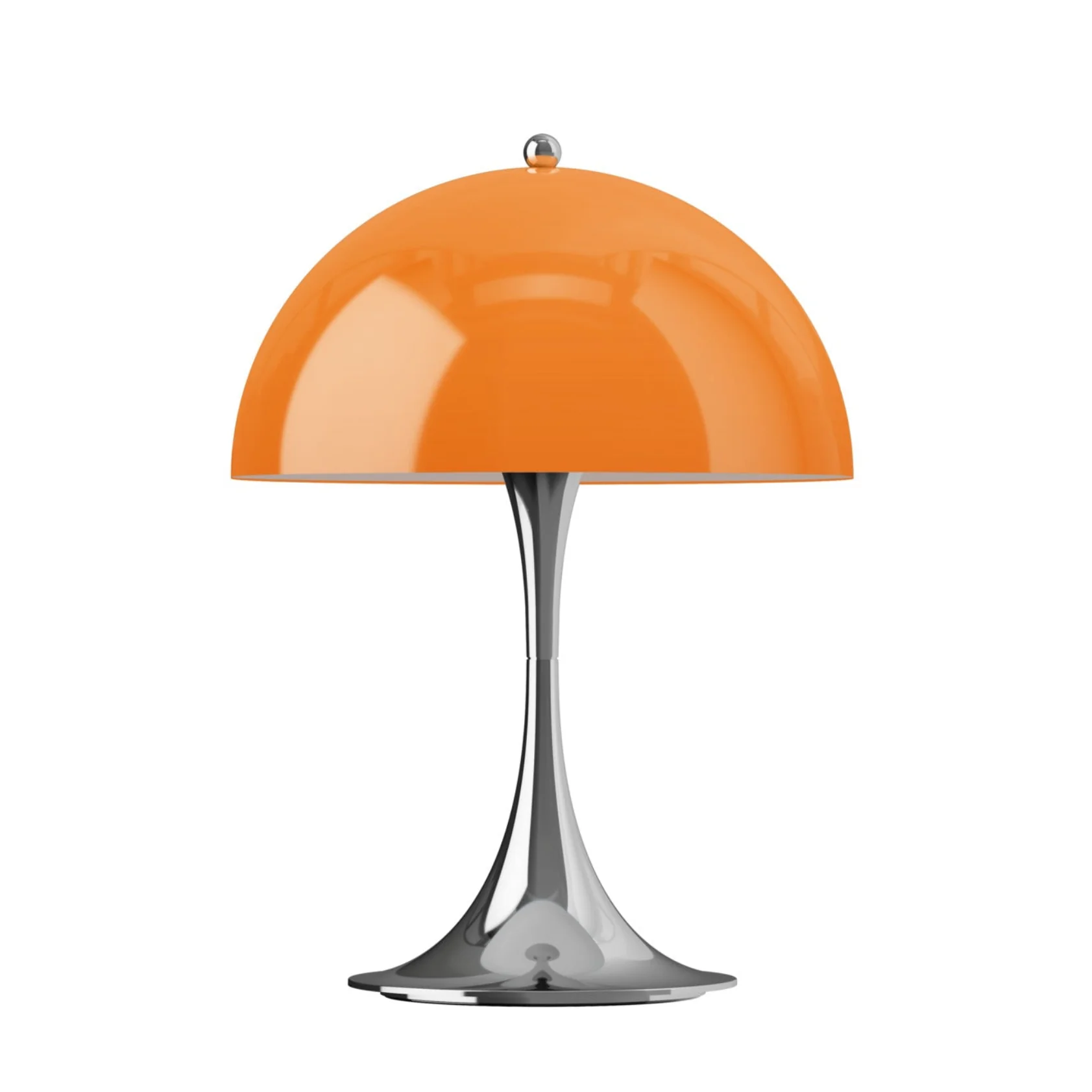 Lampa przenośna PANTHELLA 250 pomarańczowy z chromowaną podstawą