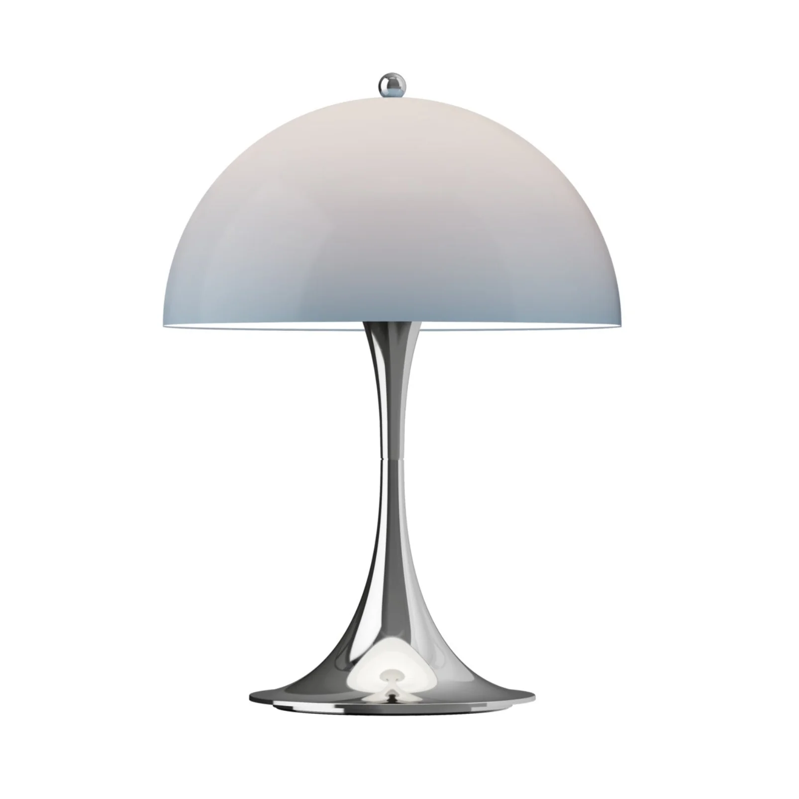 Lampa przenośna PANTHELLA 250 szaroniebieski opal z chromowaną podstawą