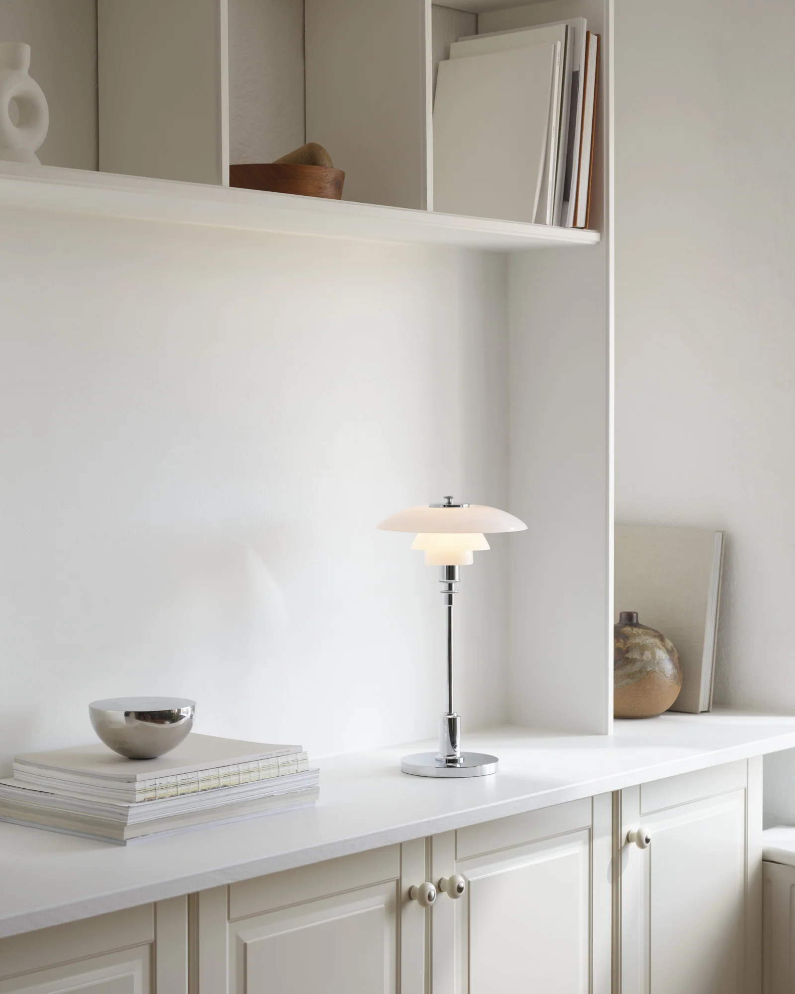 Lampa przenośna PH 2/1 biały z chromowaną podstawą - Image 9