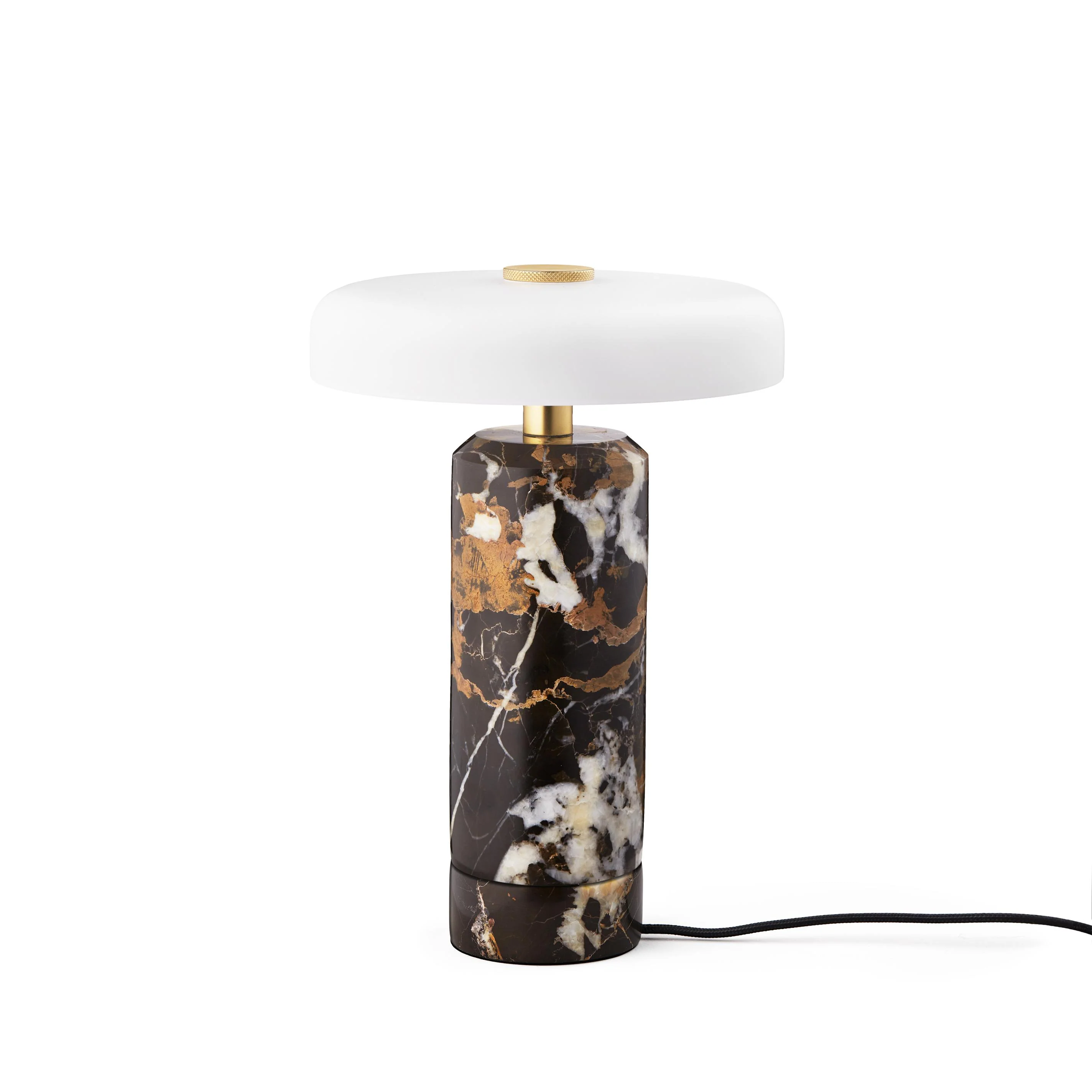 Lampa przenośna TRIP czarno-brązowy marmur z mlecznobiałym szkłem - Image 6