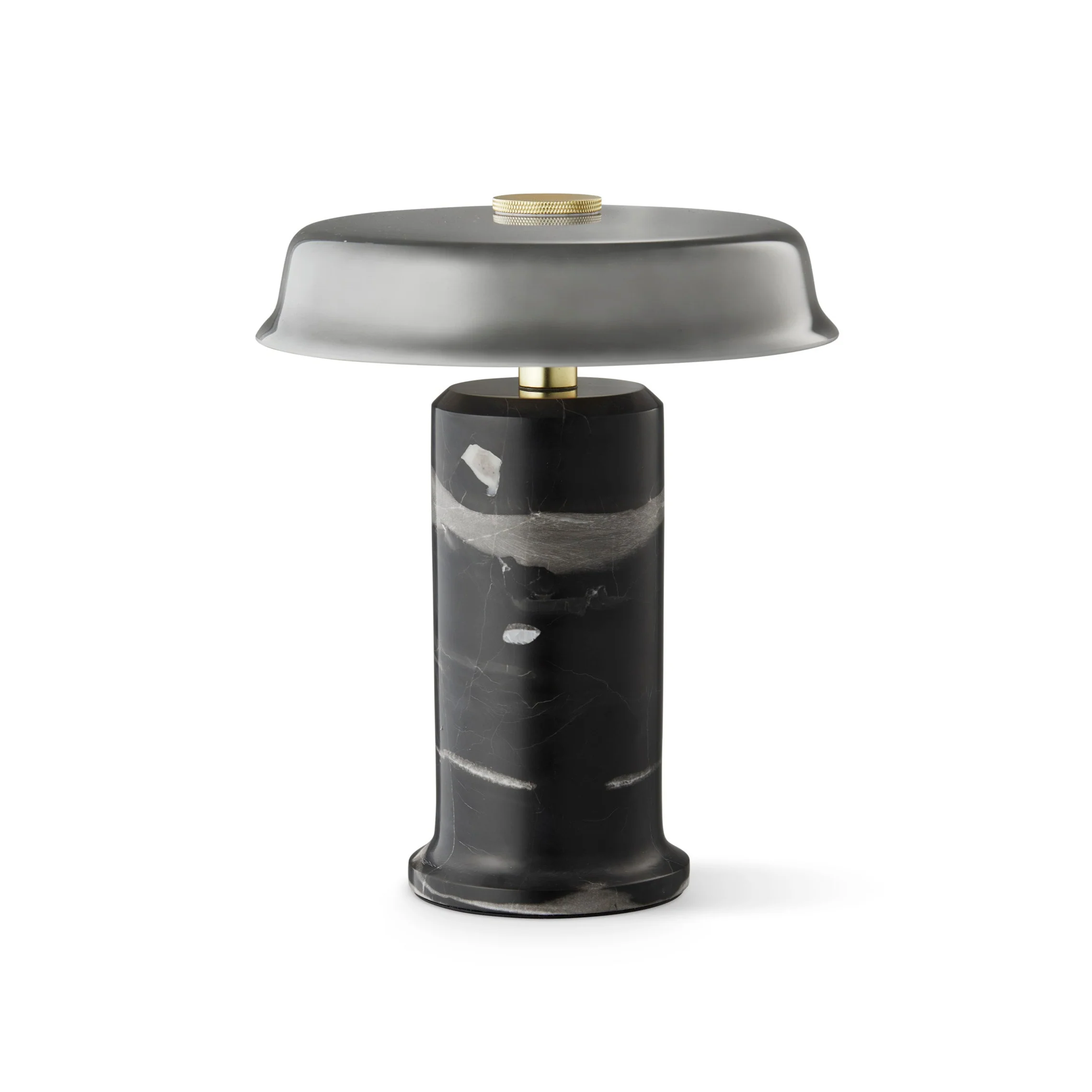 Lampa przenośna TRIP NO. 2 szary marmur z dymionym szkłem