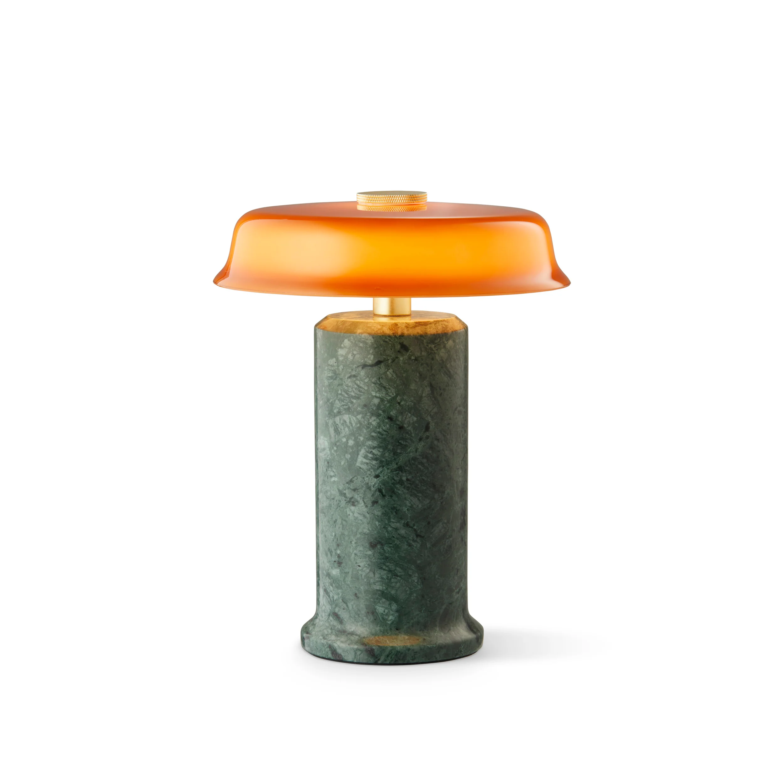 Lampa przenośna TRIP NO. 2 zielony marmur z bursztynowym szkłem - Image 3