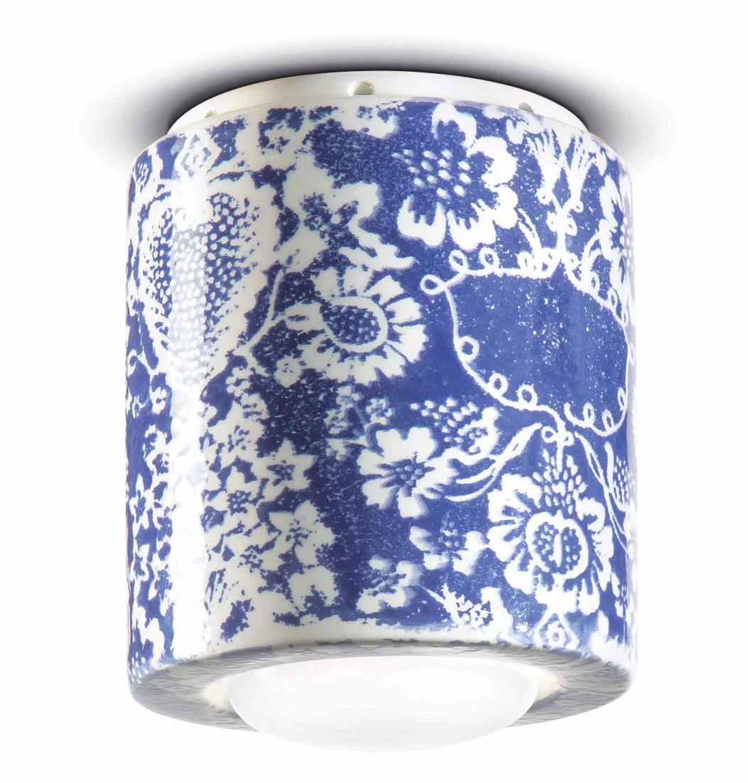 Lampa punktowa ceramiczna PI niebieskie kwiaty - Image 3