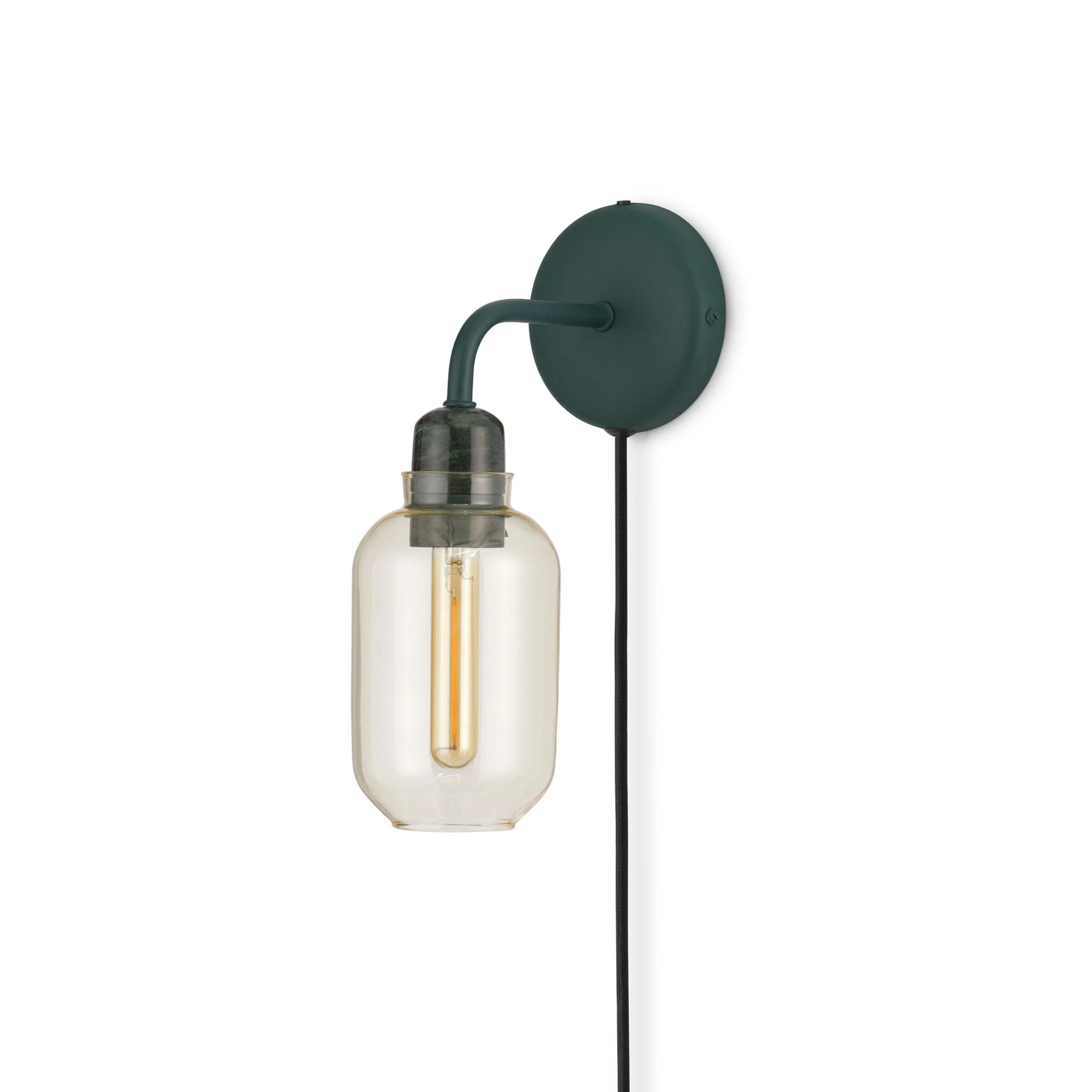 Lampa ścienna AMP żółte szkło z zielonym marmurem - Image 4