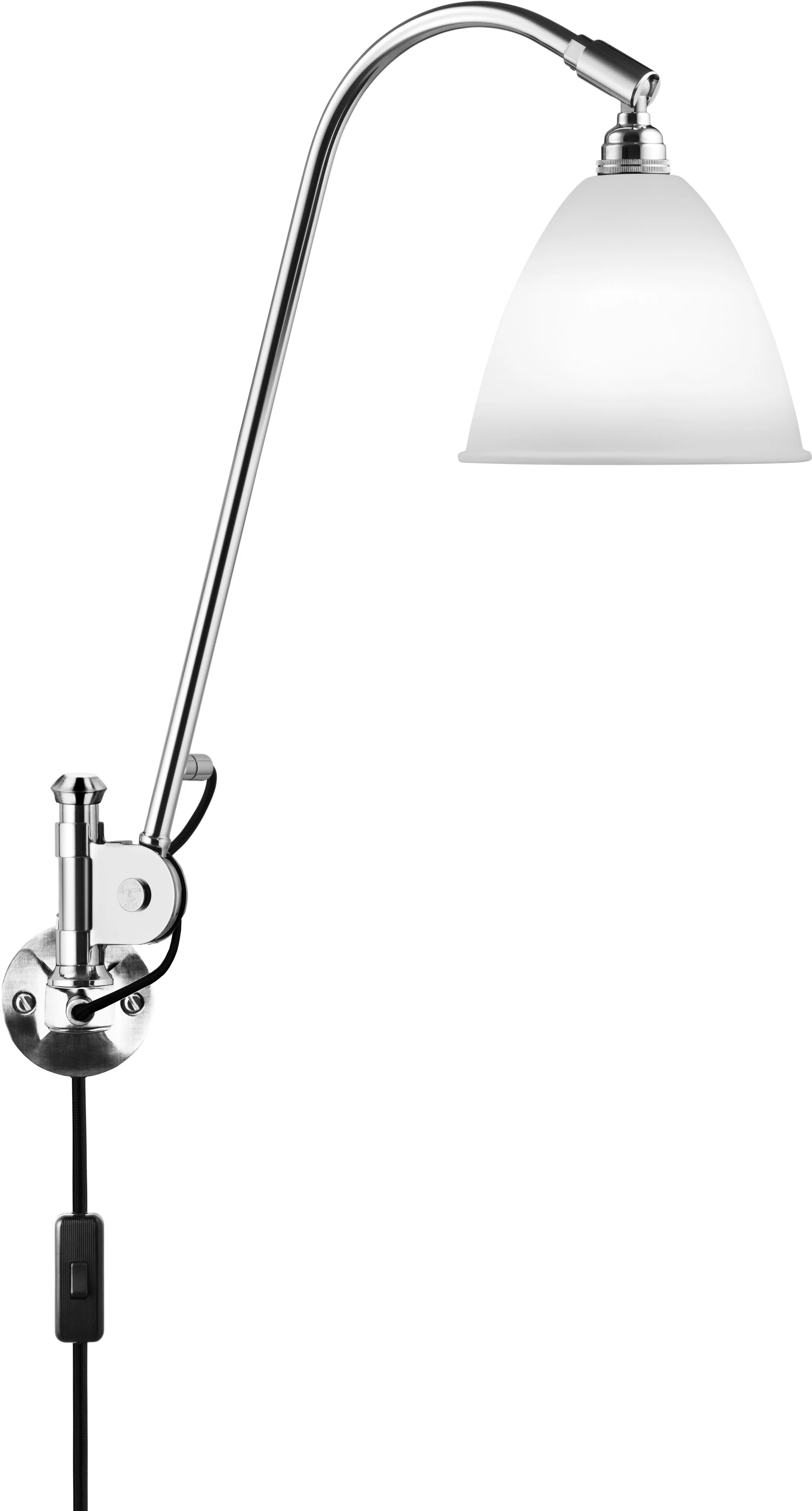 Lampa ścienna BESTLITE BL5 chrom z porcelanowym kloszem - Image 3