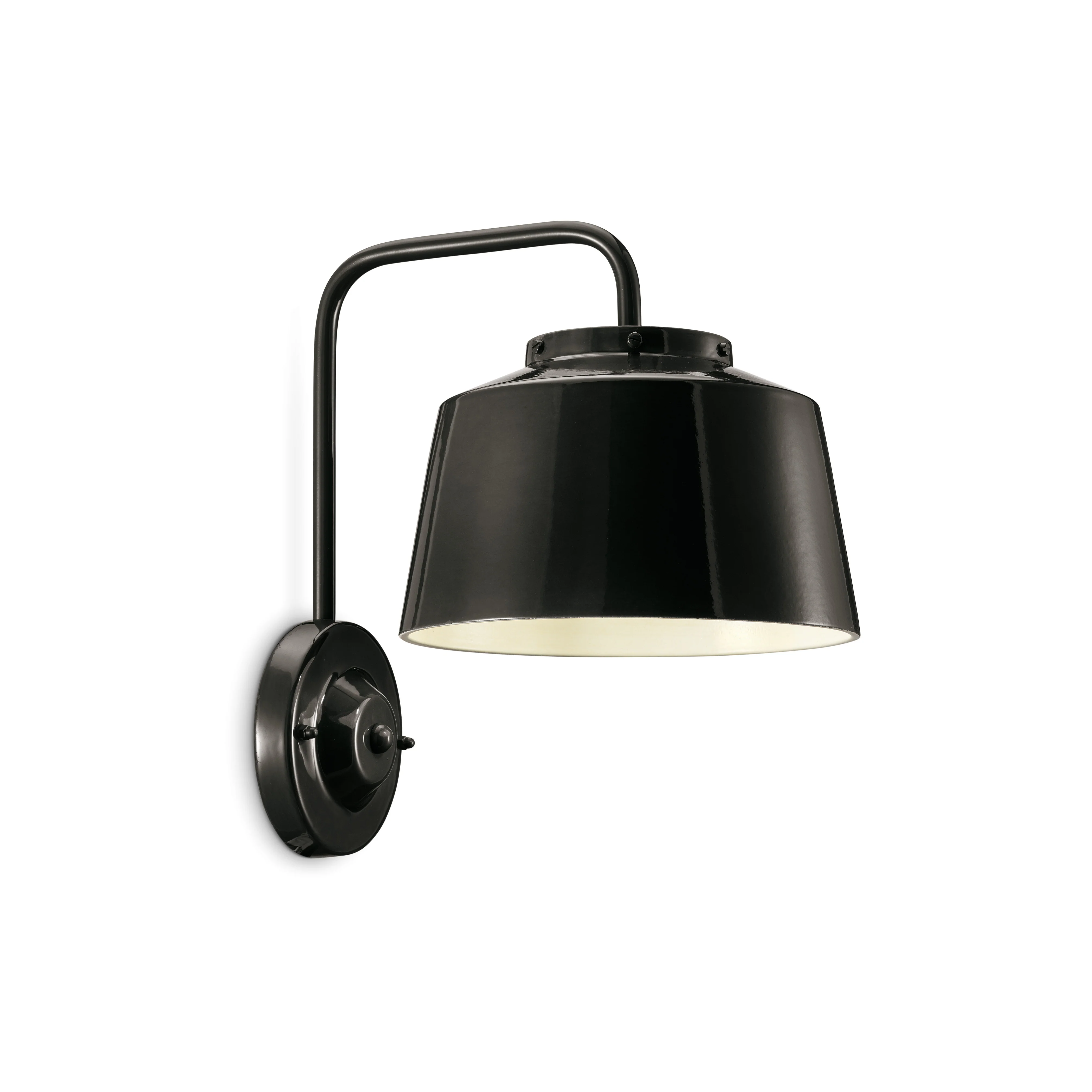 Lampa ścienna ceramiczna 50's czarny