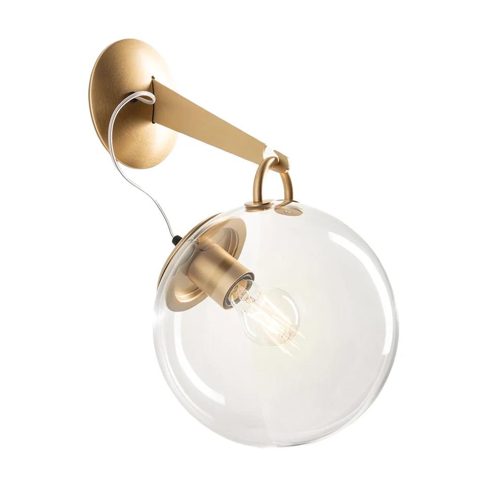 Lampa ścienna MICONOS satynowy mosiądz