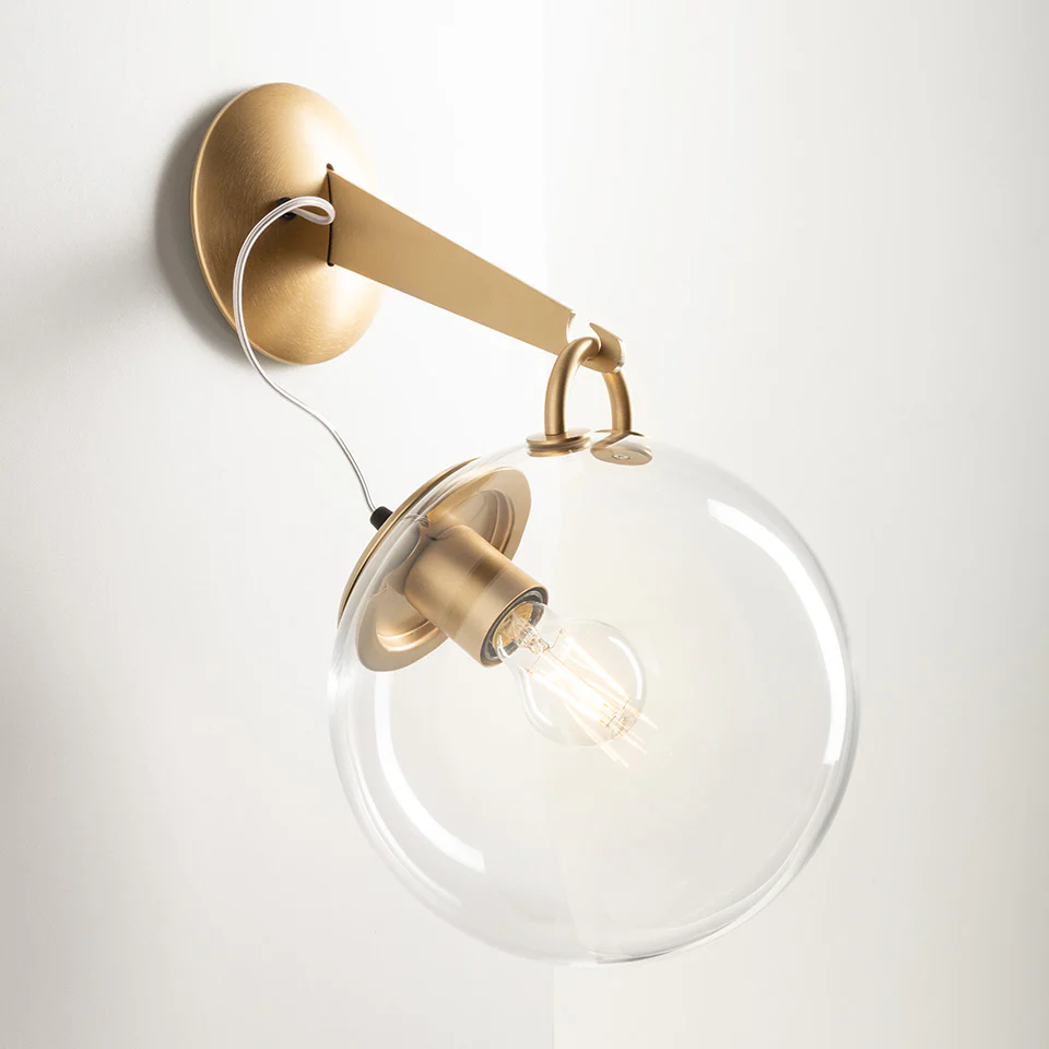 Lampa ścienna MICONOS satynowy mosiądz - Image 3