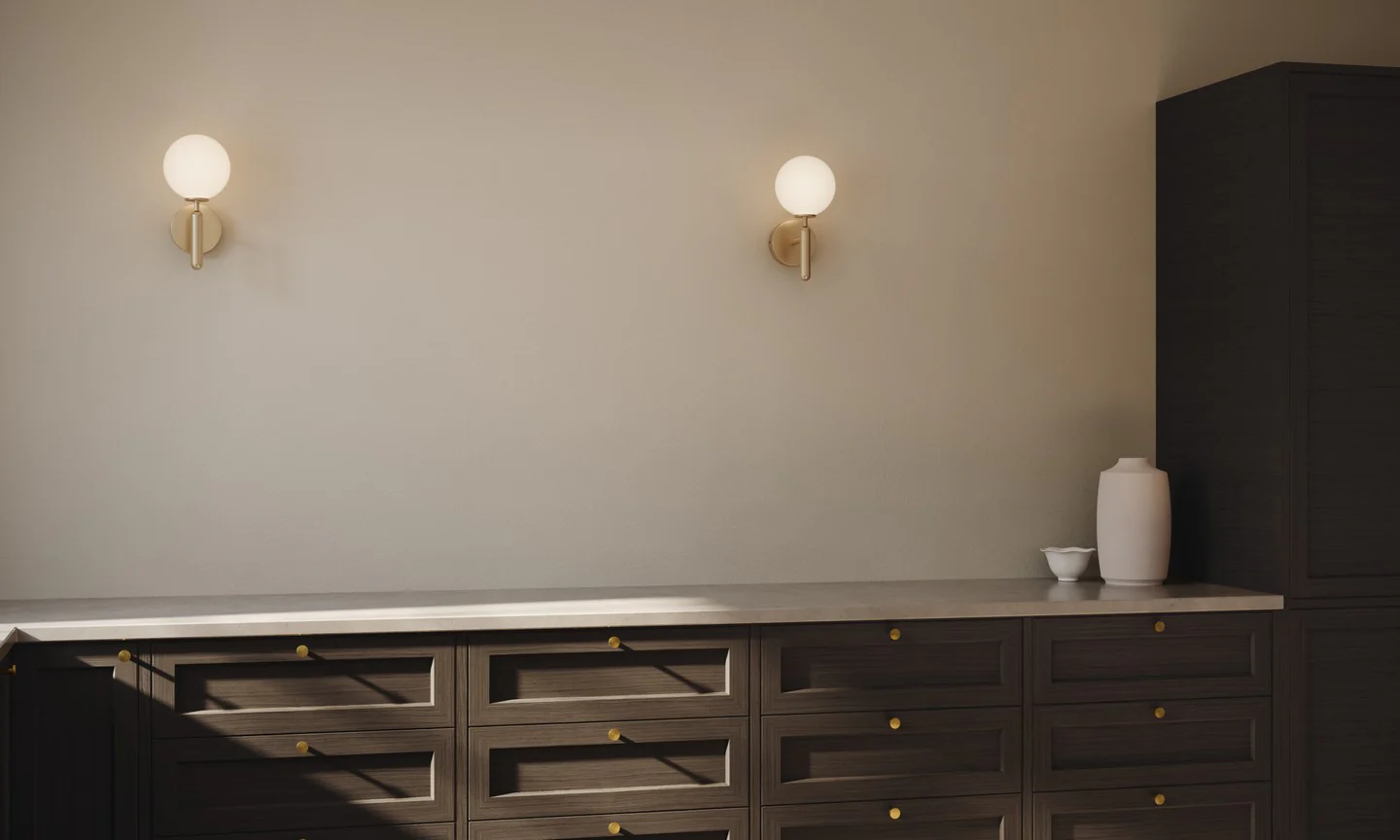 Lampa ścienna MIIRA mosiężny z opalowym szkłem - Image 6