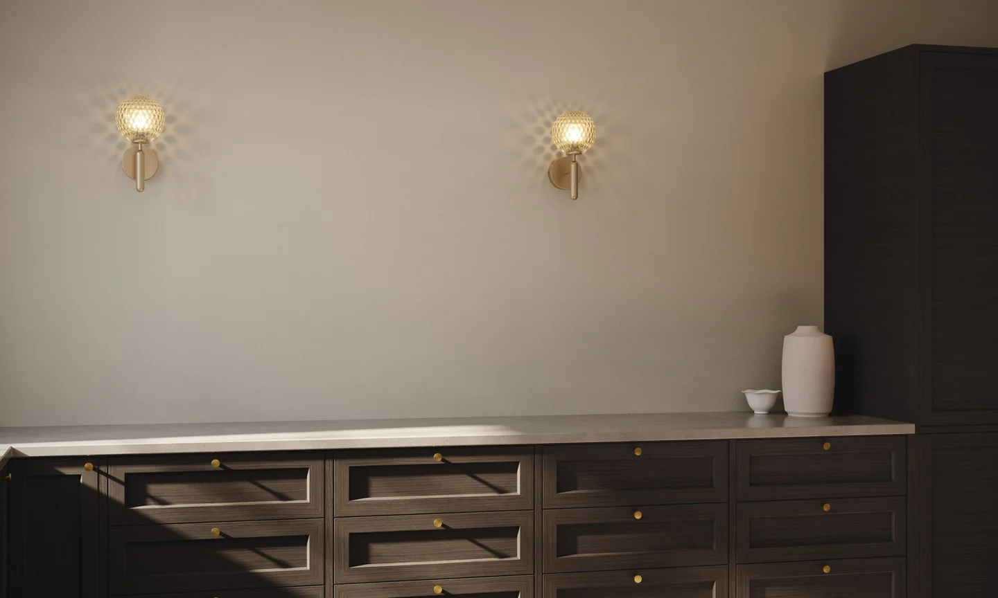 Lampa ścienna MIIRA mosiężny z transparentnym szkłem - Image 8