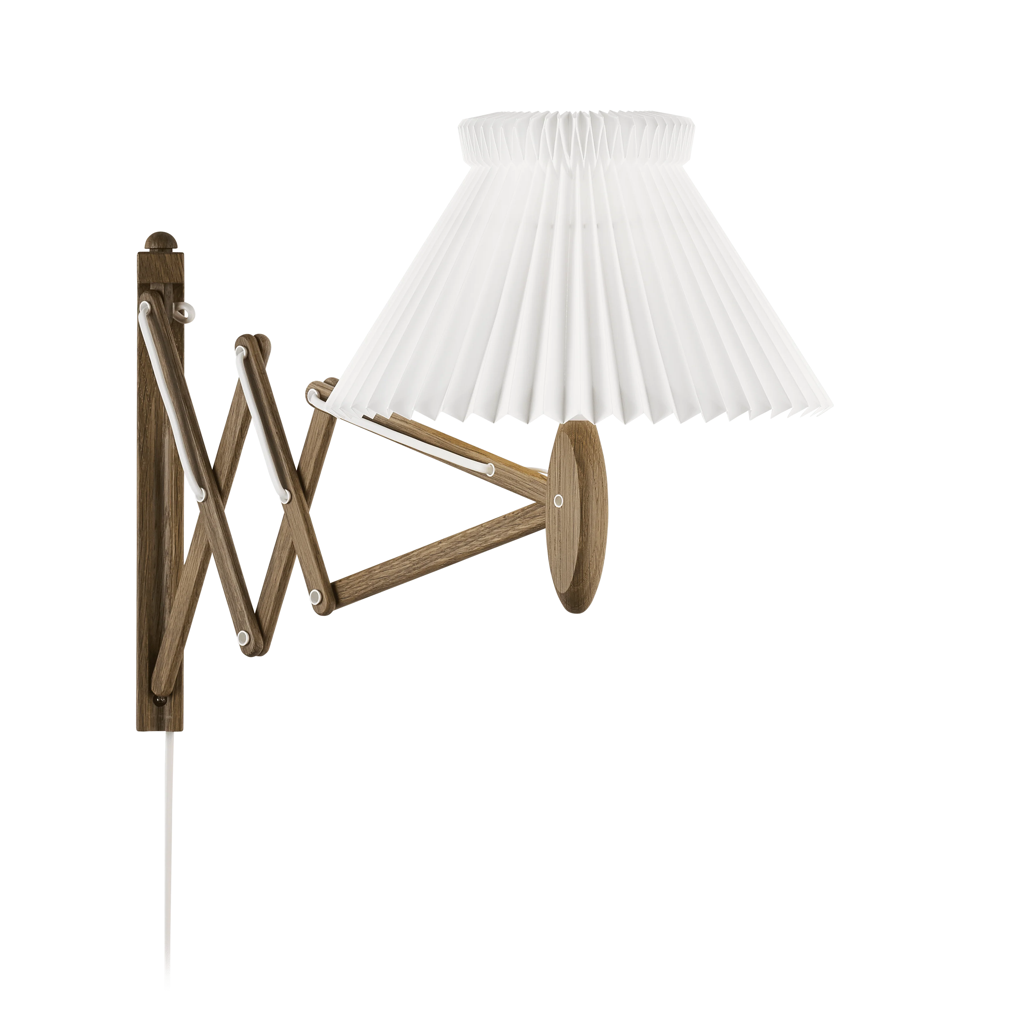 Lampa ścienna MODEL 224 1/17 SAX biały z ciemną dębową podstawą