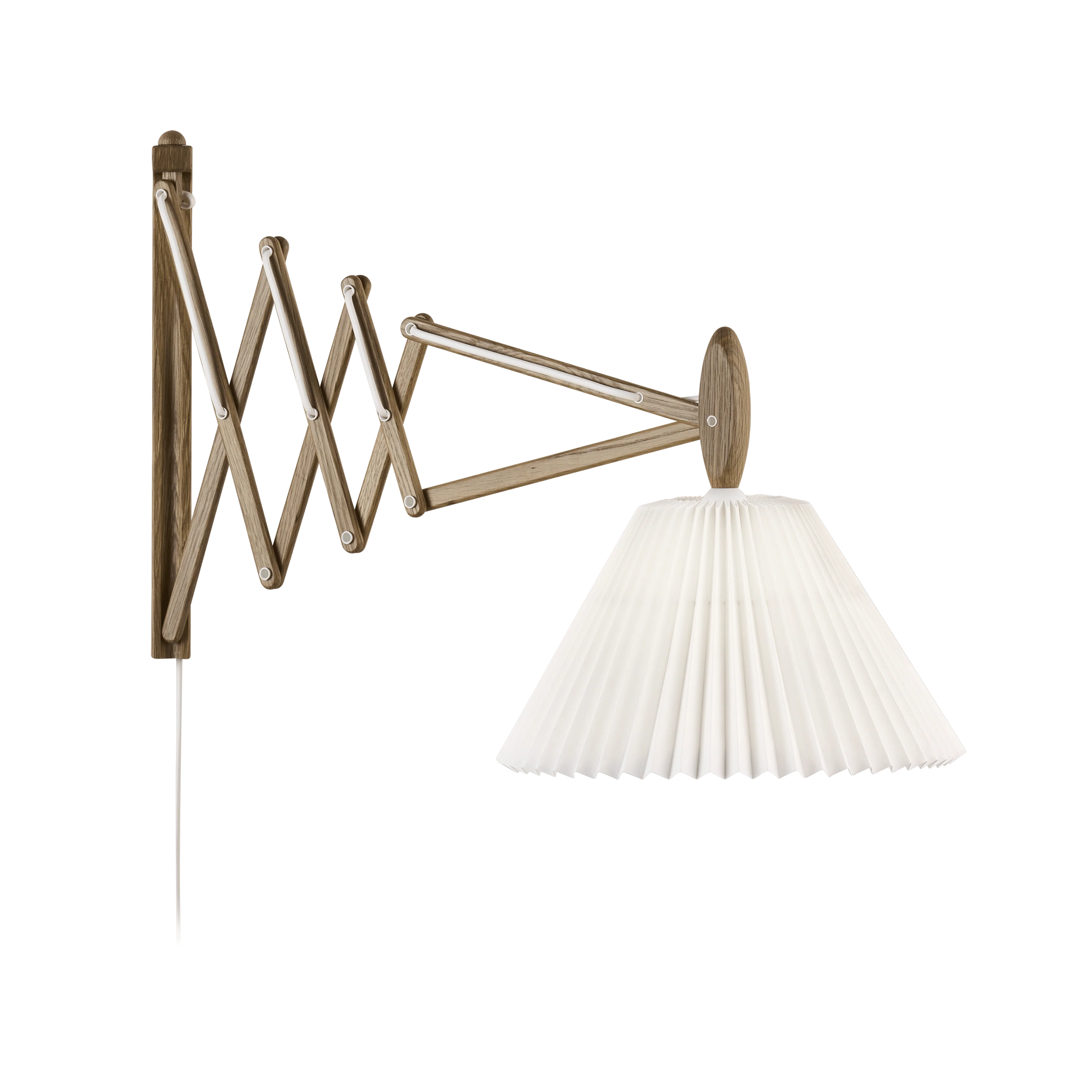 Lampa ścienna MODEL 233 2/21 SAX biały z ciemną dębową podstawą