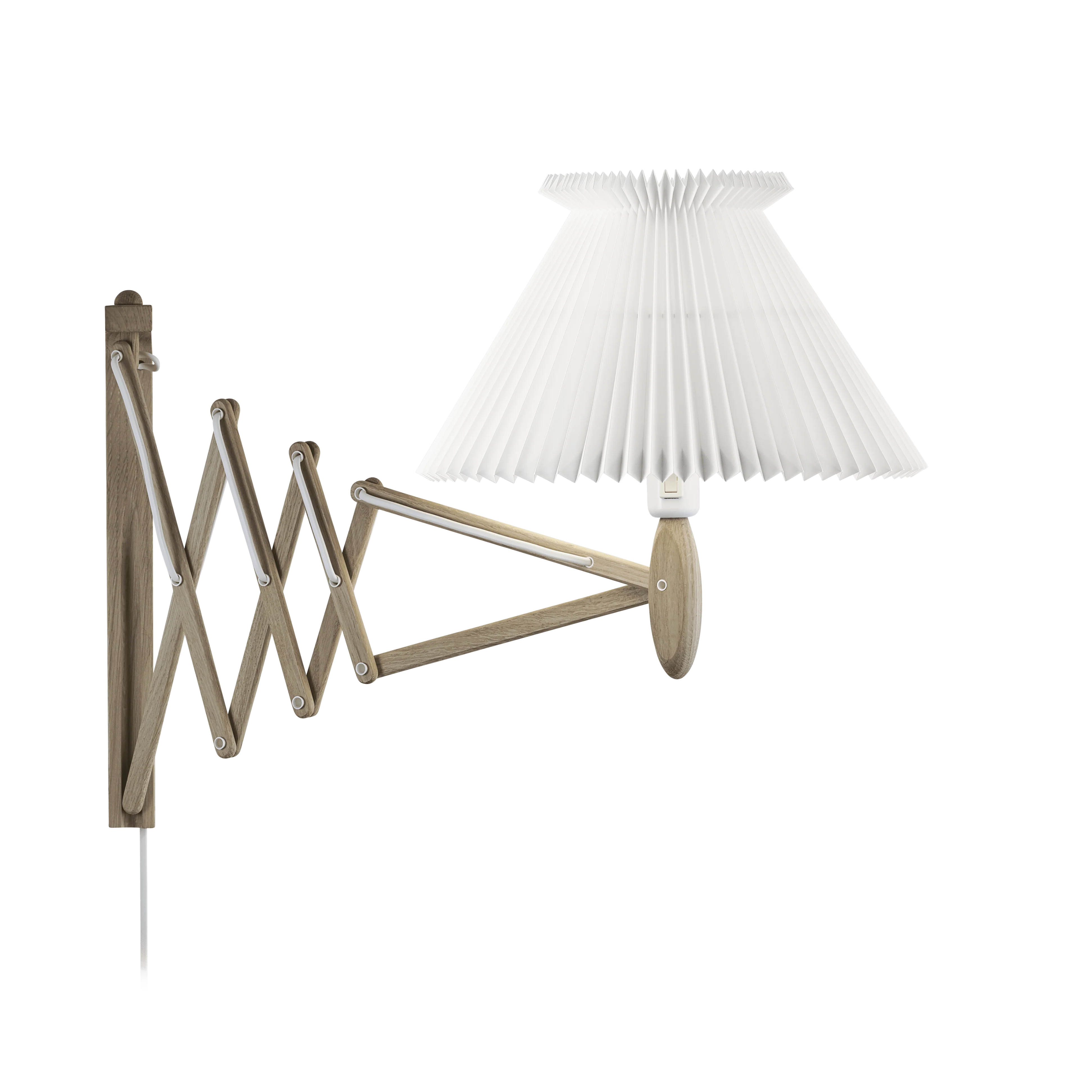 Lampa ścienna MODEL 234 6/21 SAX biały z jasną dębową podstawą