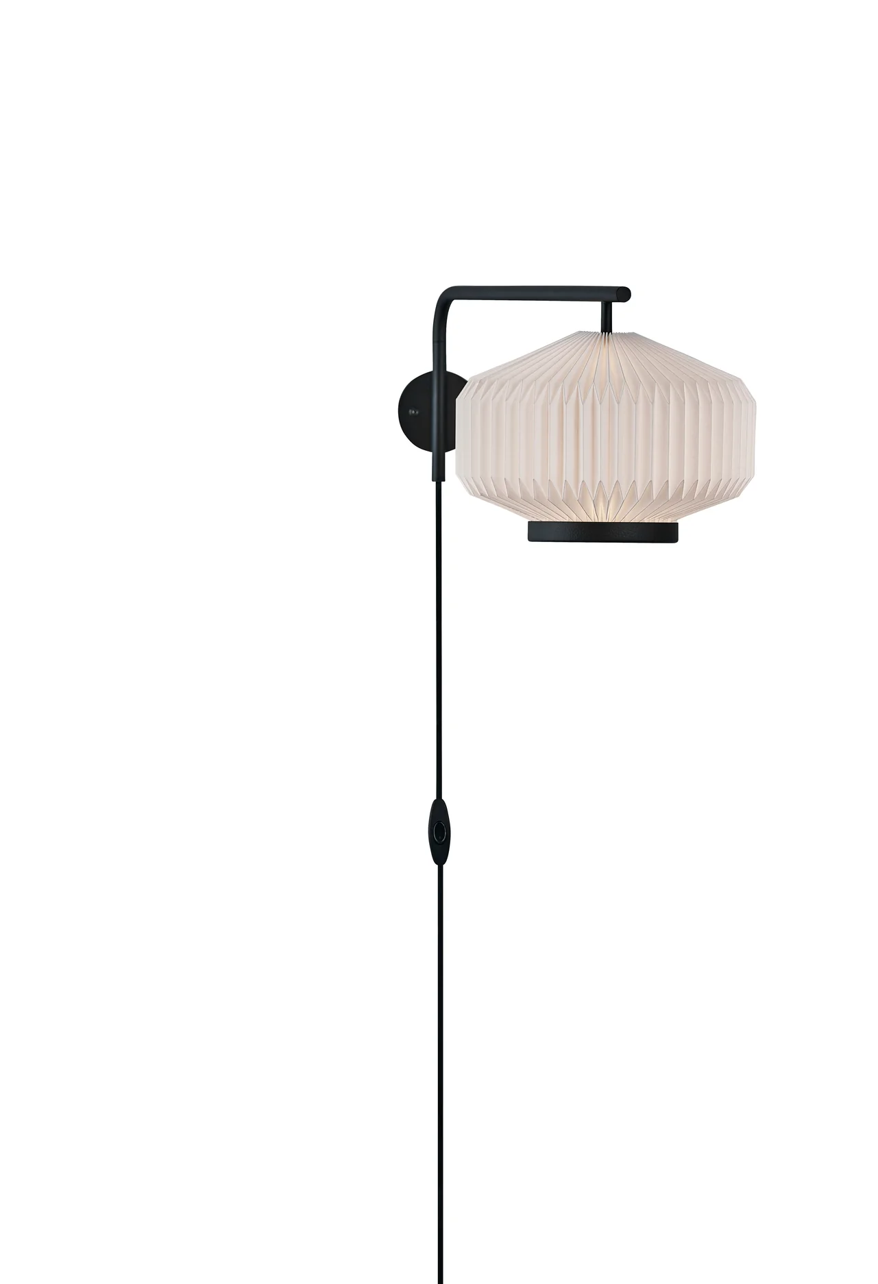 Lampa ścienna MODEL 286 SHIBUI biały z czarną podstawą - Image 3