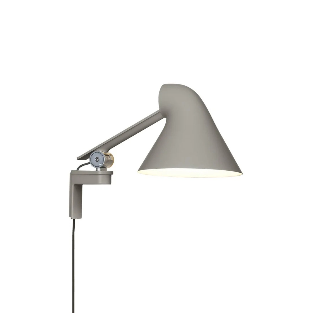 Lampa ścienna na wysięgniku regulowana NJP szary