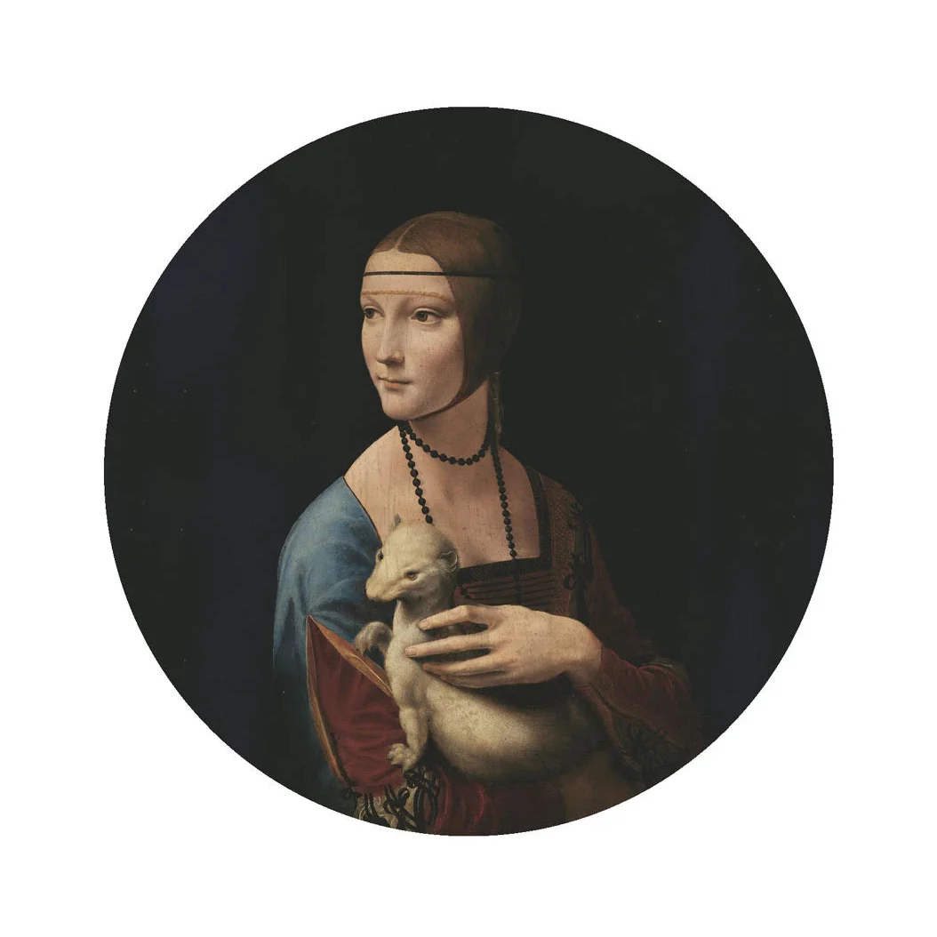 Lampa ścienna DOTS LIGHTING - LADY WITH AN ERMINE czarny