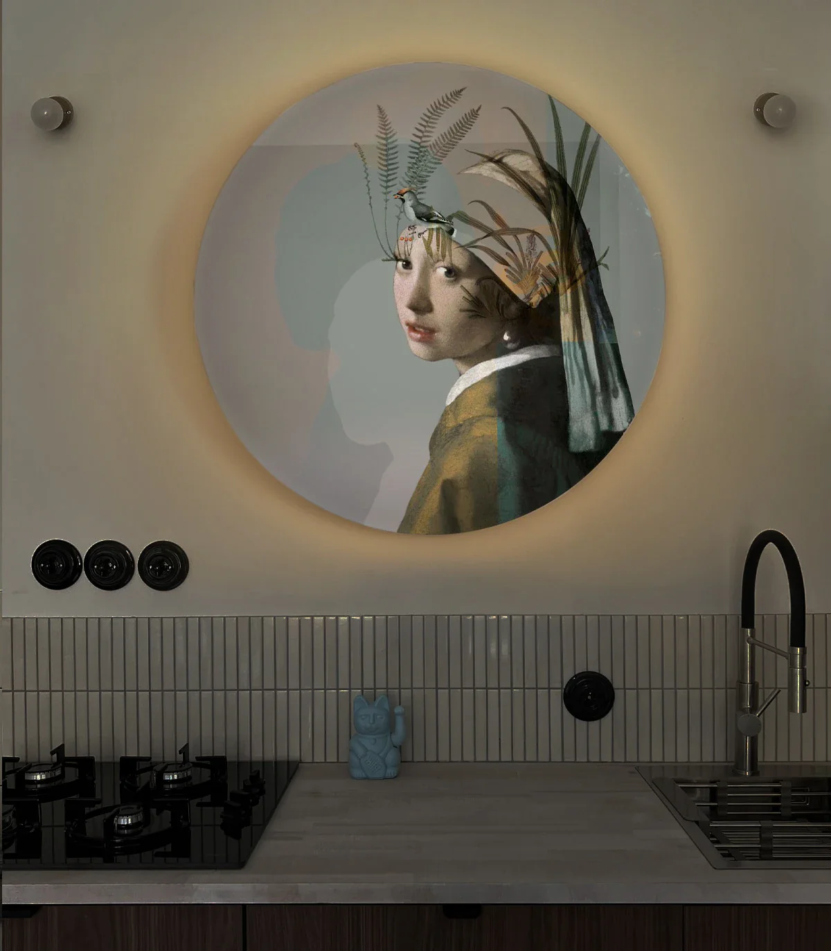 Lampa ścienna DOTS LIGHTING - NATURE GIRL WITH THE PEARL beżowy z zielonym - Image 2