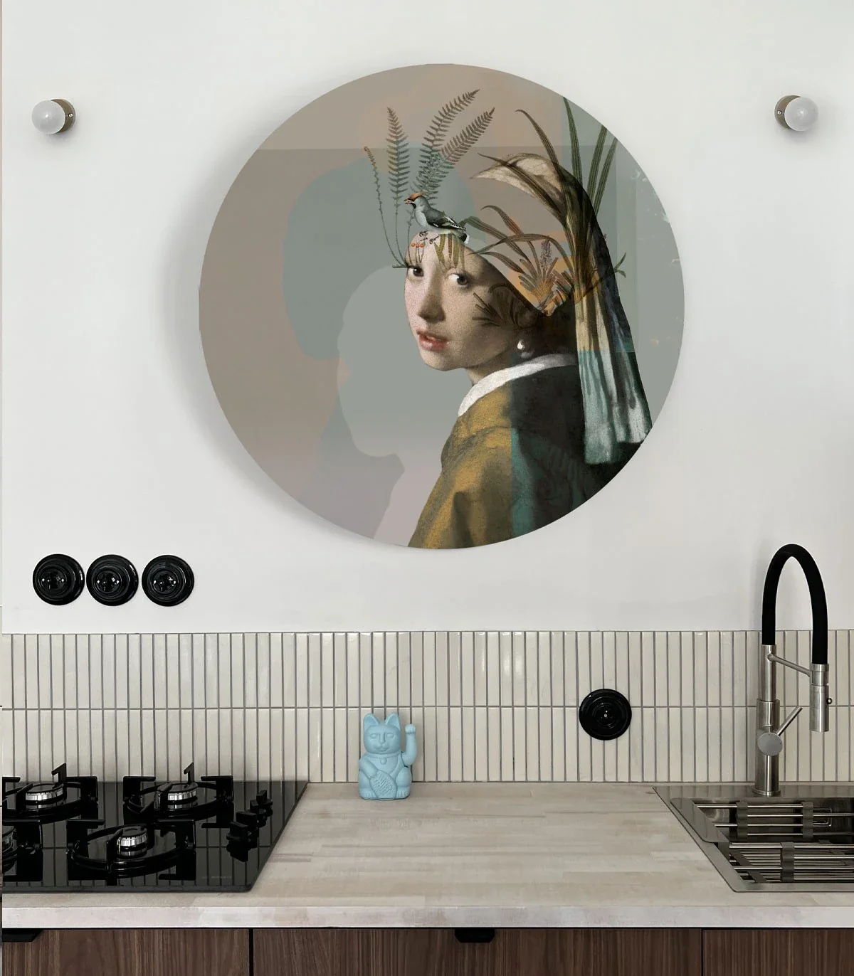Lampa ścienna DOTS LIGHTING - NATURE GIRL WITH THE PEARL beżowy z zielonym - Image 4