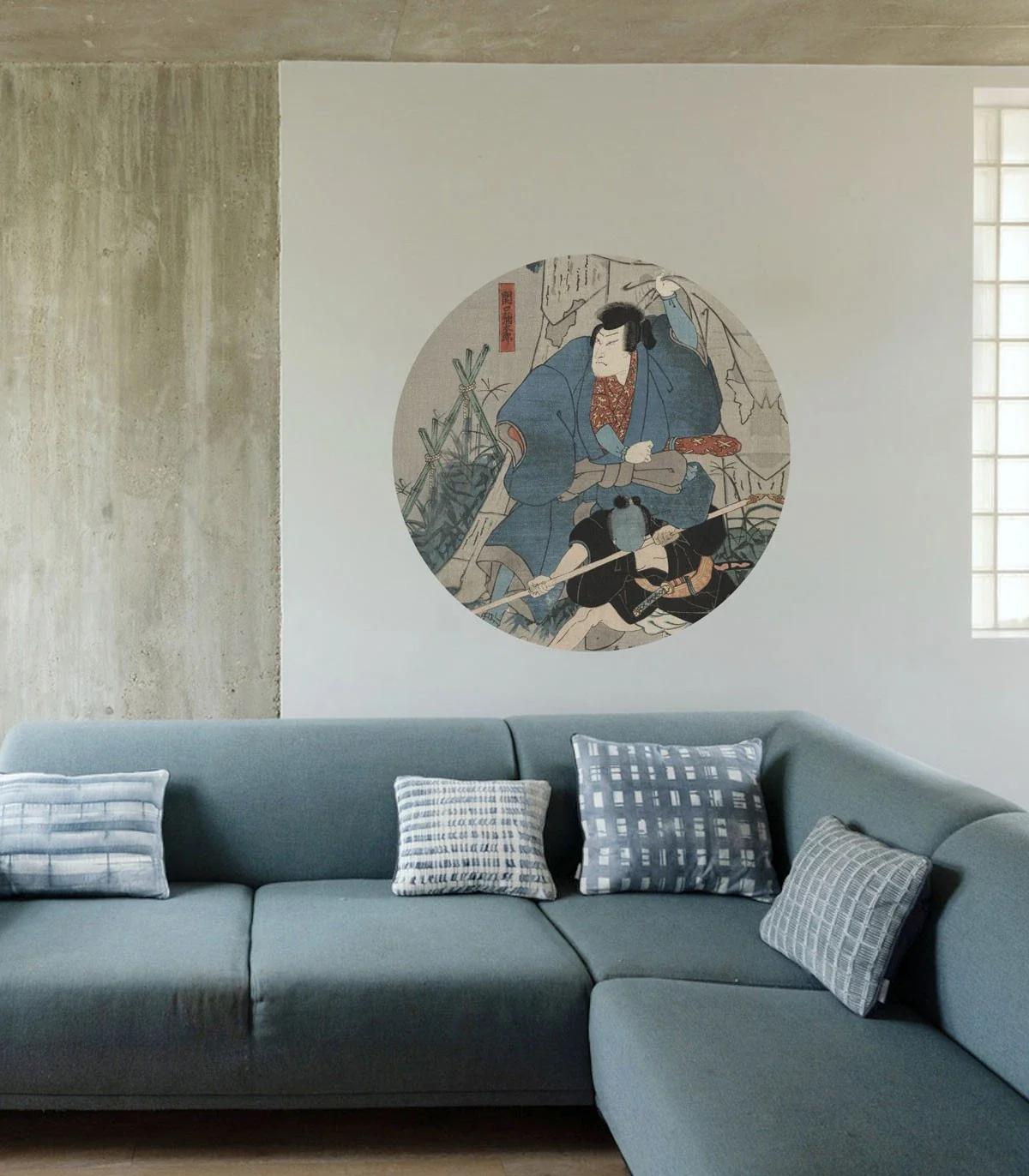 Lampa ścienna DOTS LIGHTING - SAMURAI SAGA beżowy z niebieskim - Image 4