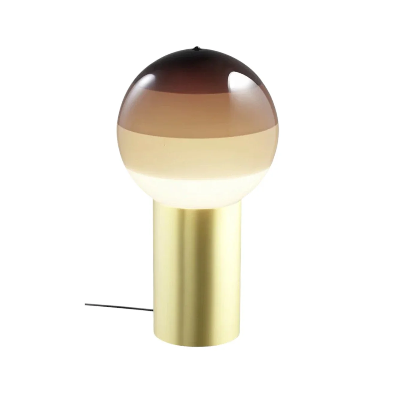Lampa stołowa DIPPING czekoladowy ze złotą podstawą