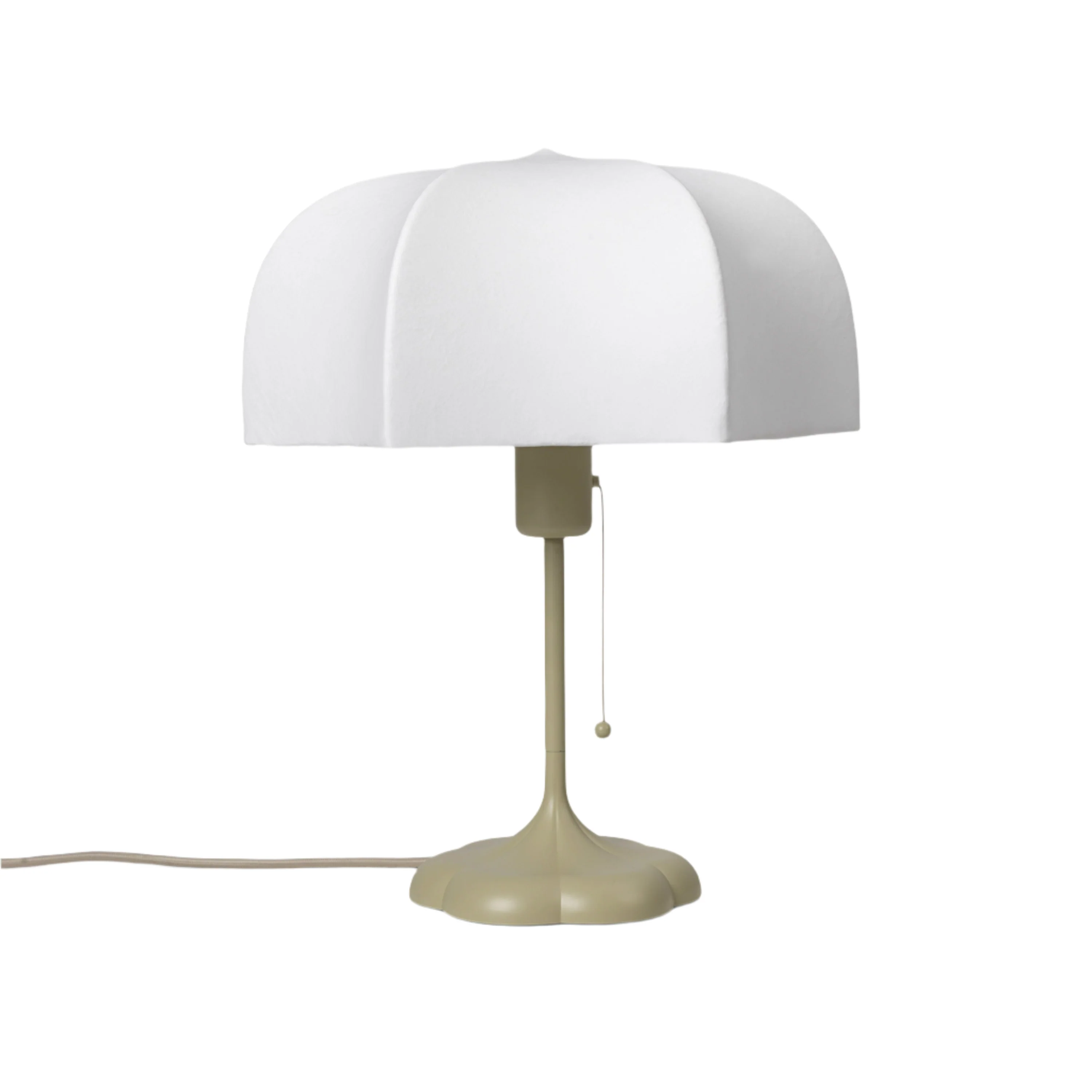 Lampa stołowa POEM biały z beżową podstawą