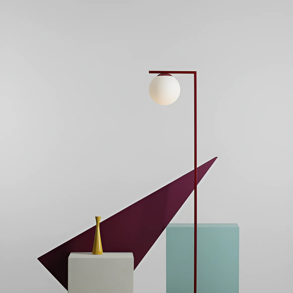 Lampa podłogowa ZAC bordowy - Image 5