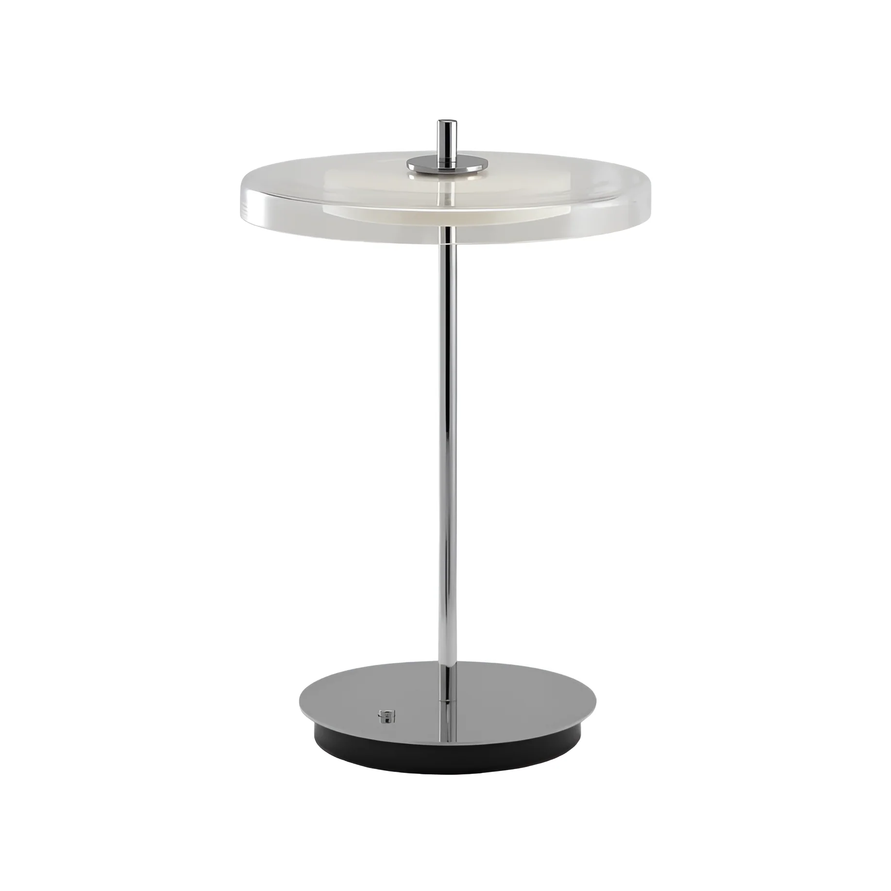 Lampa przenośna ASTERIA GLASS MOVE  transparentny ze srebrną podstawą