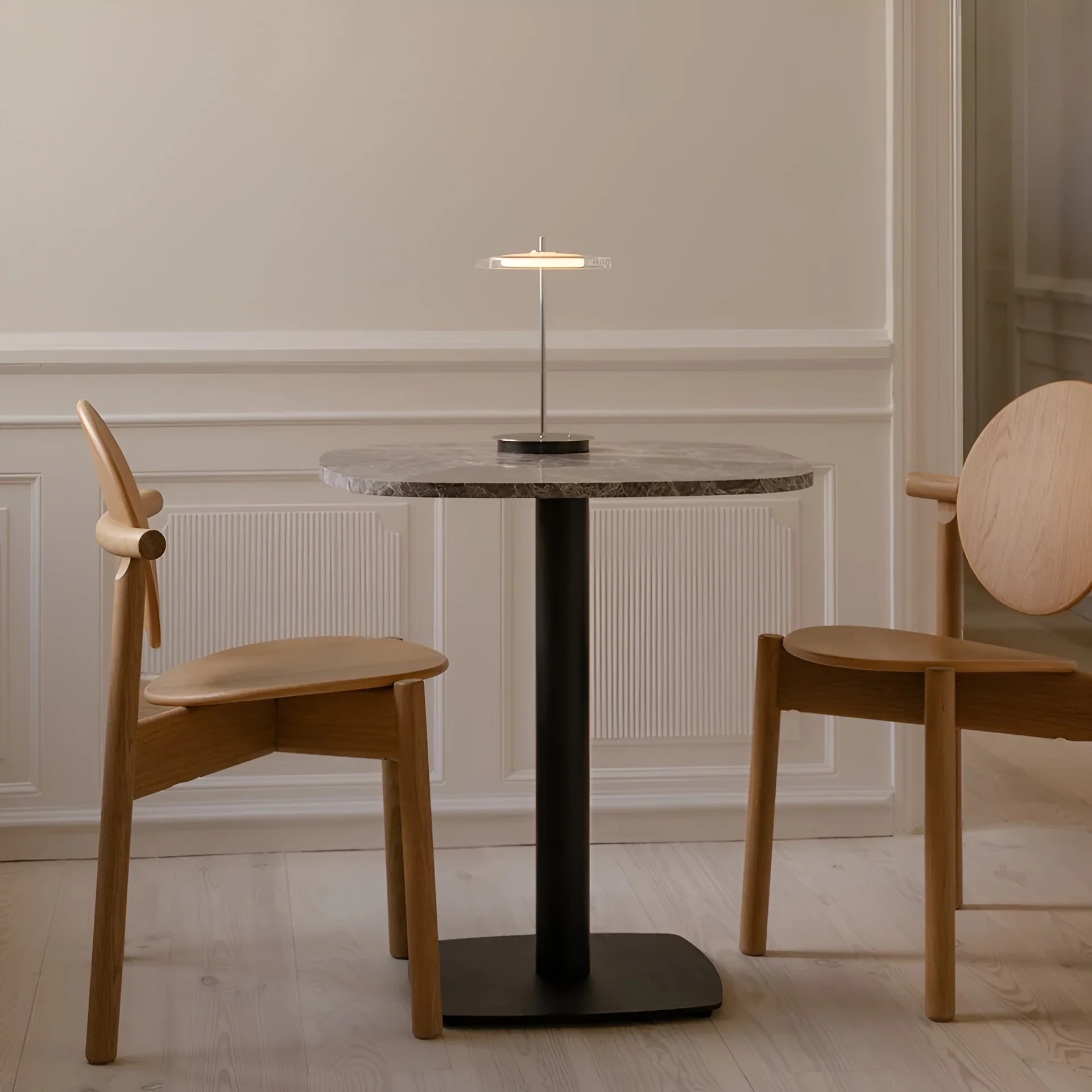 Lampa przenośna ASTERIA GLASS MOVE  transparentny ze srebrną podstawą - Image 2