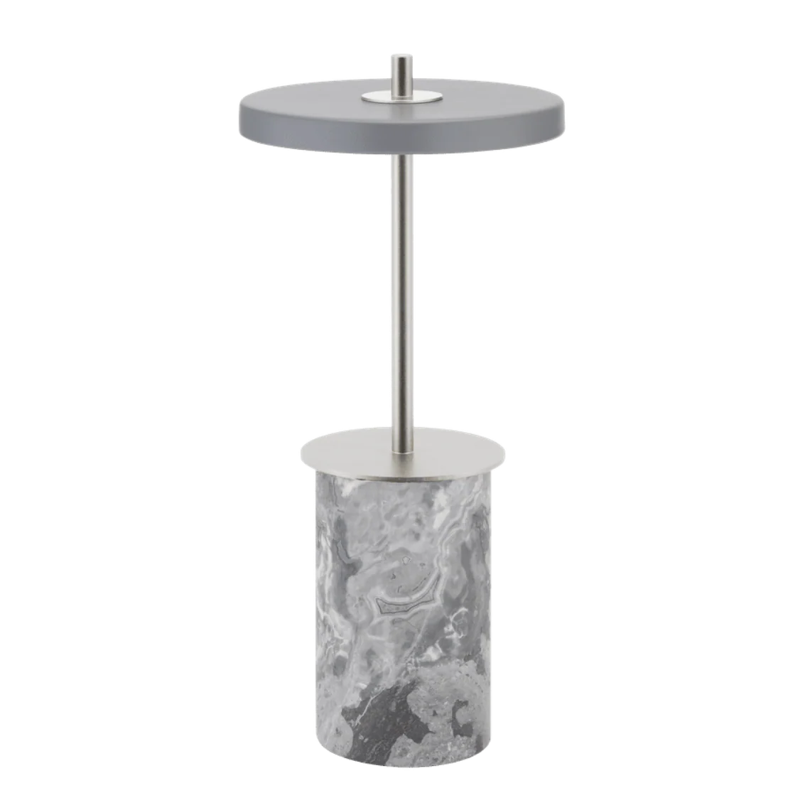 Lampa stołowa ASTERIA MOVE MINI szary marmur ze srebrną wstawką