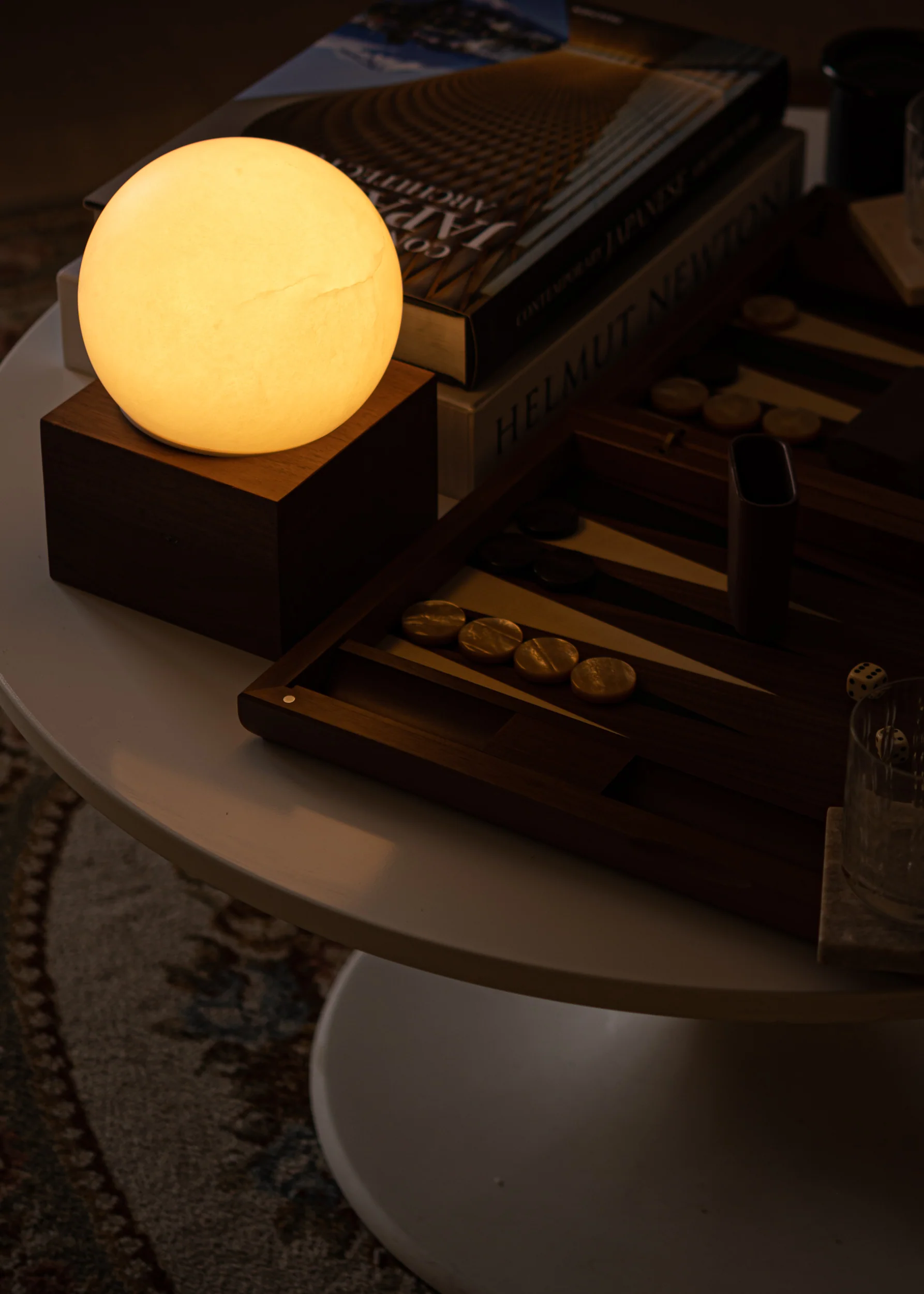 Lampa przenośna AUGURISTO biały alabaster - Image 4