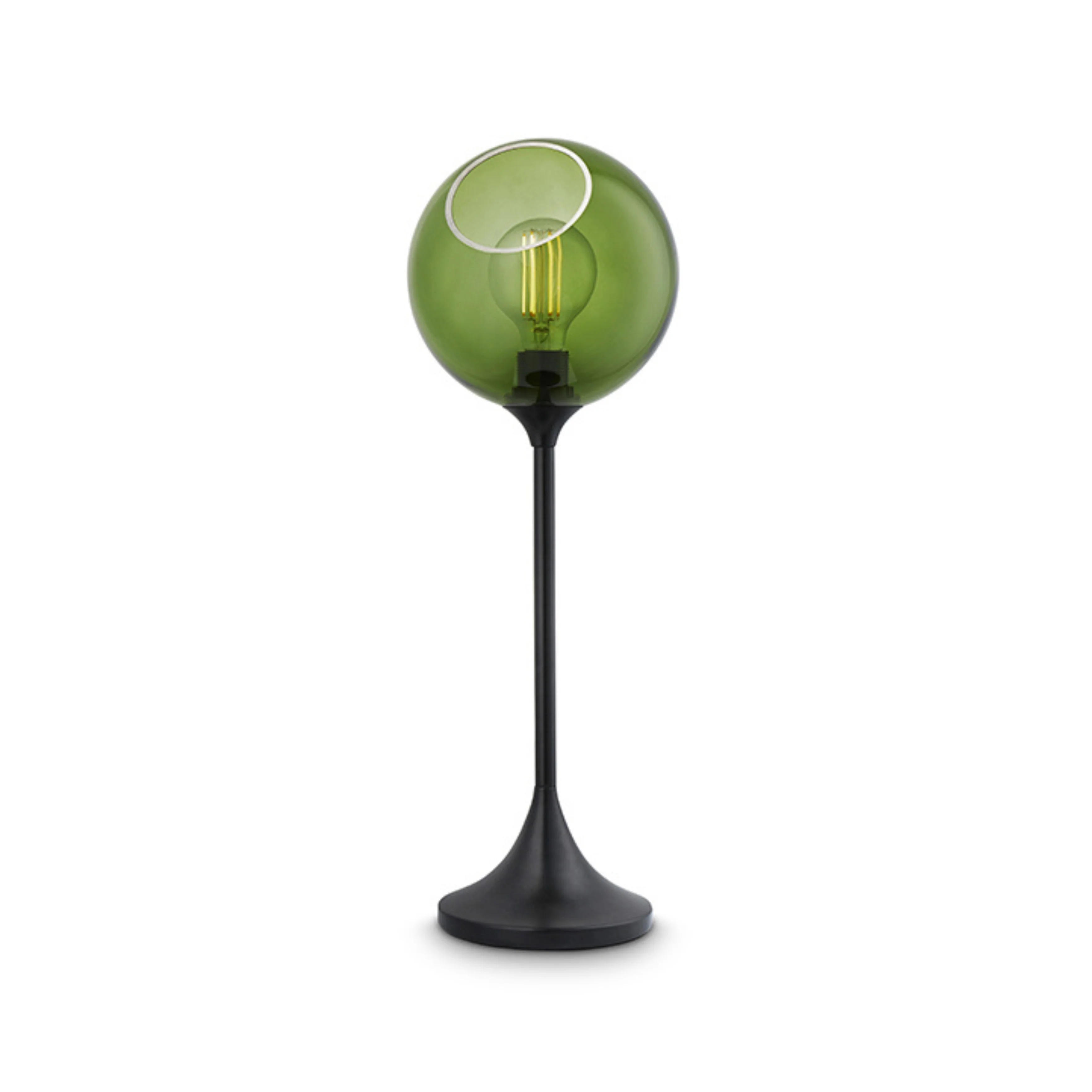 Lampa stołowa BALLROOM ciemnozielony z czarną podstawą