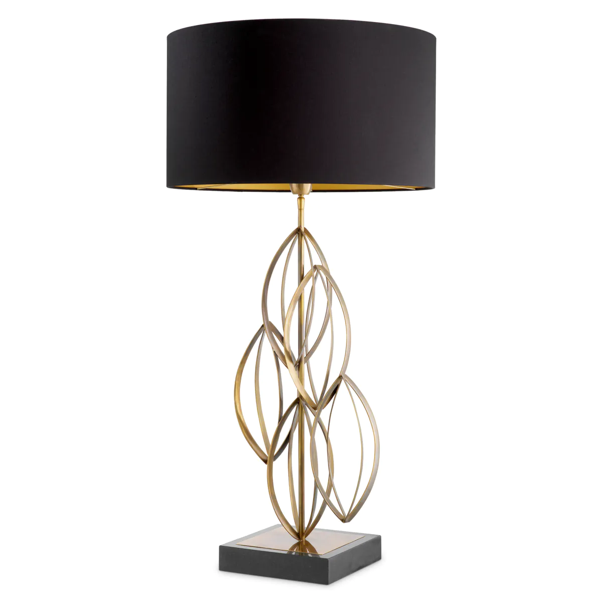 Lampa stołowa BELLAMONT antyczny złoty z granitową podstawą - Image 3