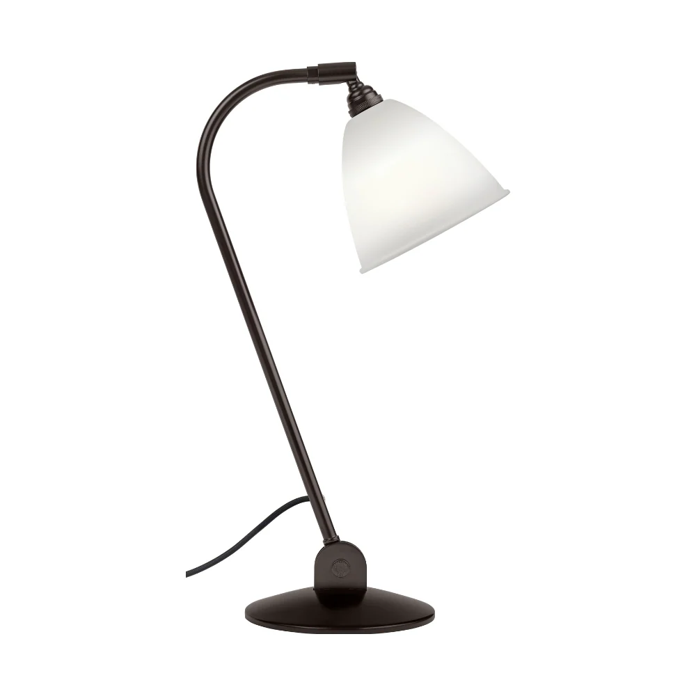 Lampa stołowa BESTLITE BL2 czarny z porcelanowym kloszem