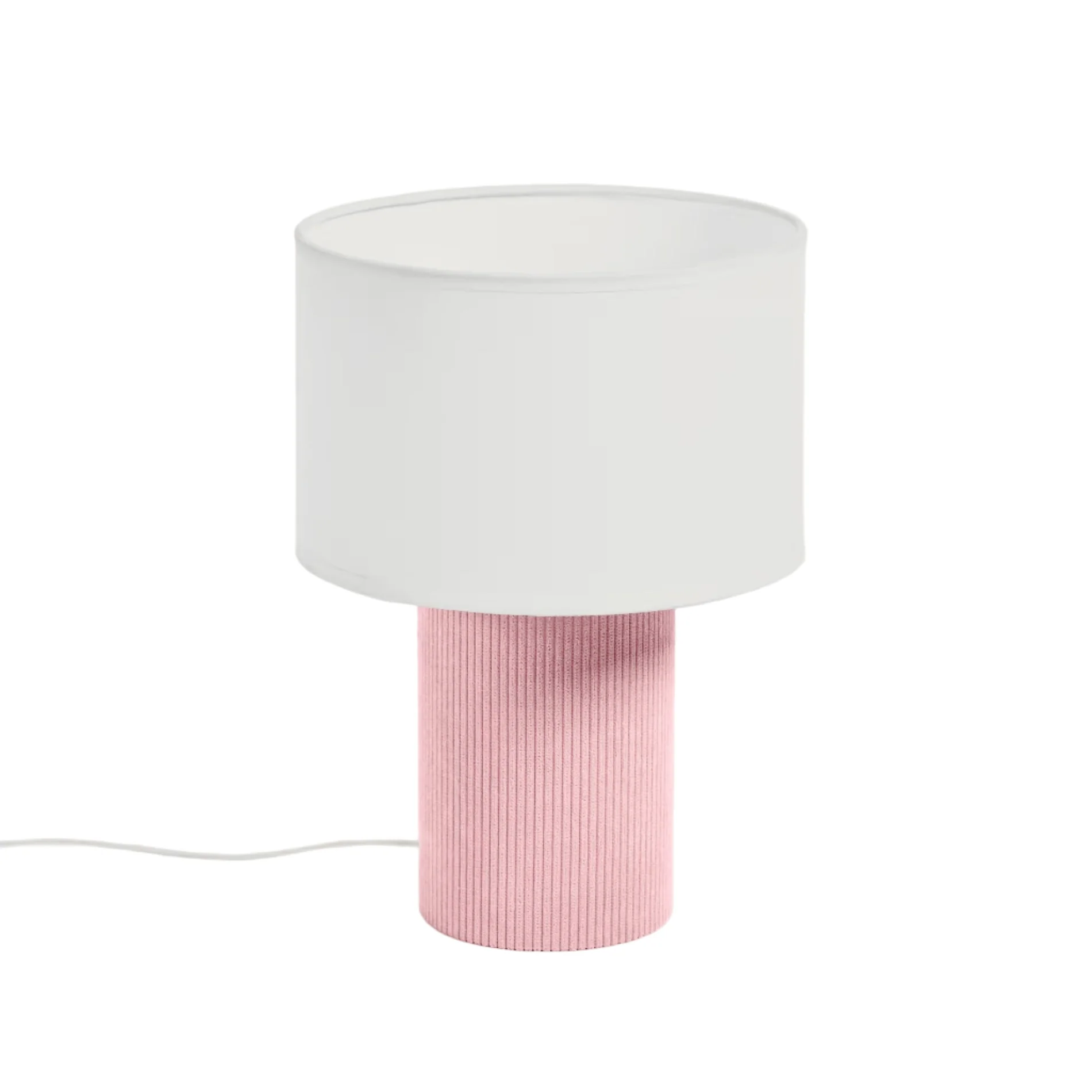 Lampa stołowa BIANELLA różowy z białym