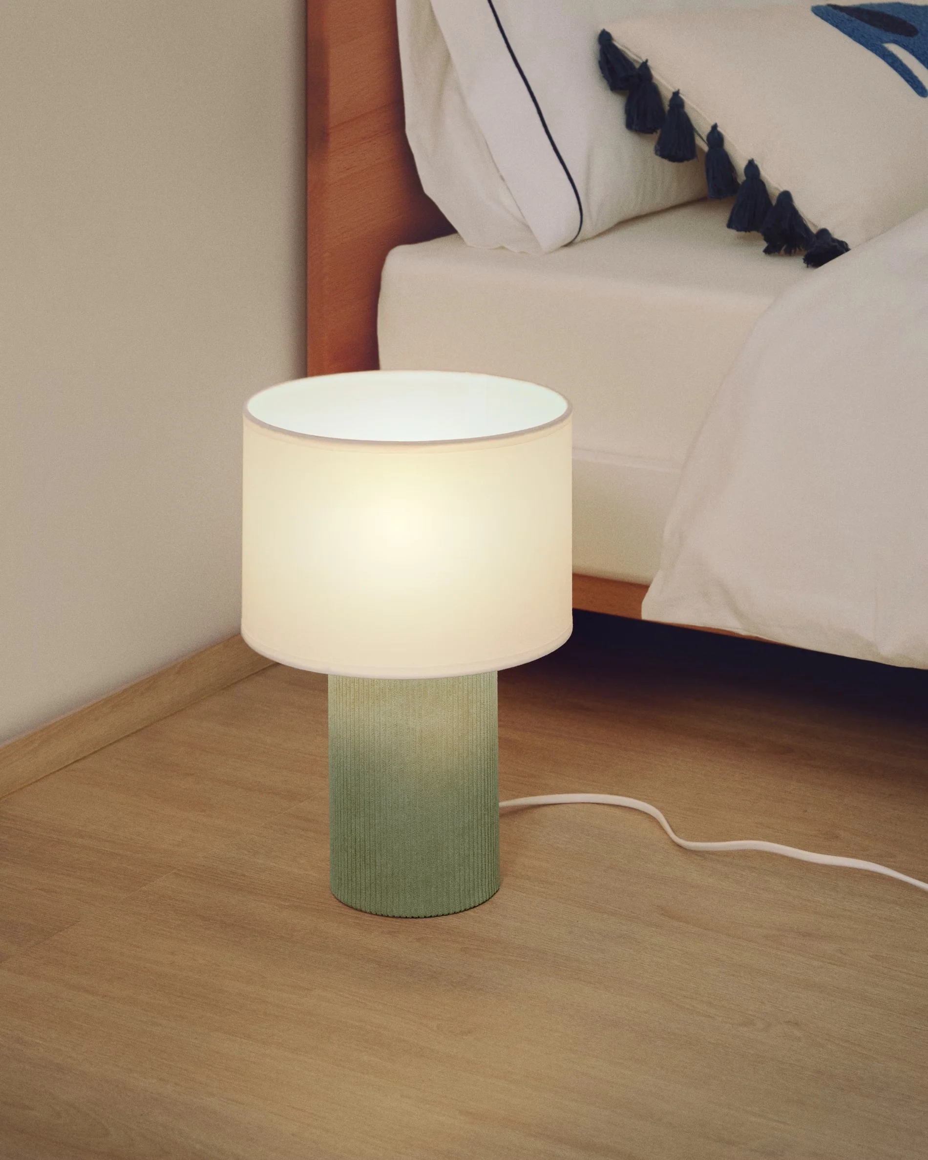 Lampa stołowa BIANELLA turkusowy z białym - Image 2