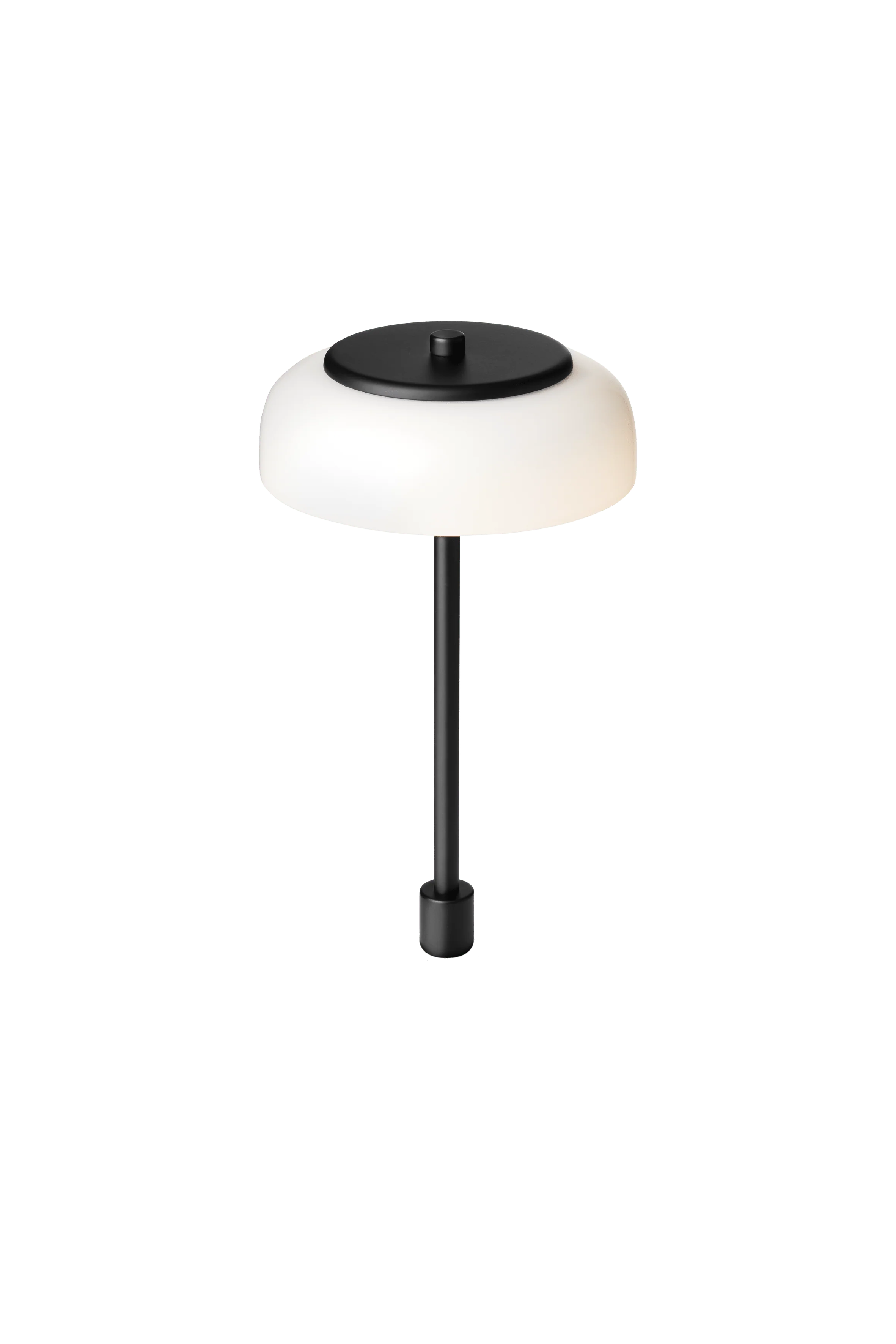 Lampa stołowa BLOSSI czarny z opalowym szkłem - Image 7