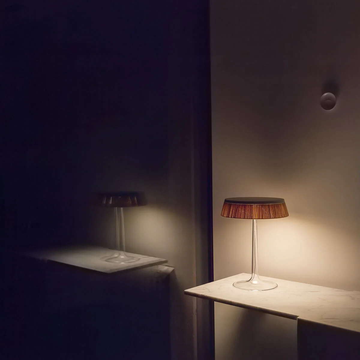 Lampa stołowa BON JOUR biały z rattanowym abażurem - Image 5