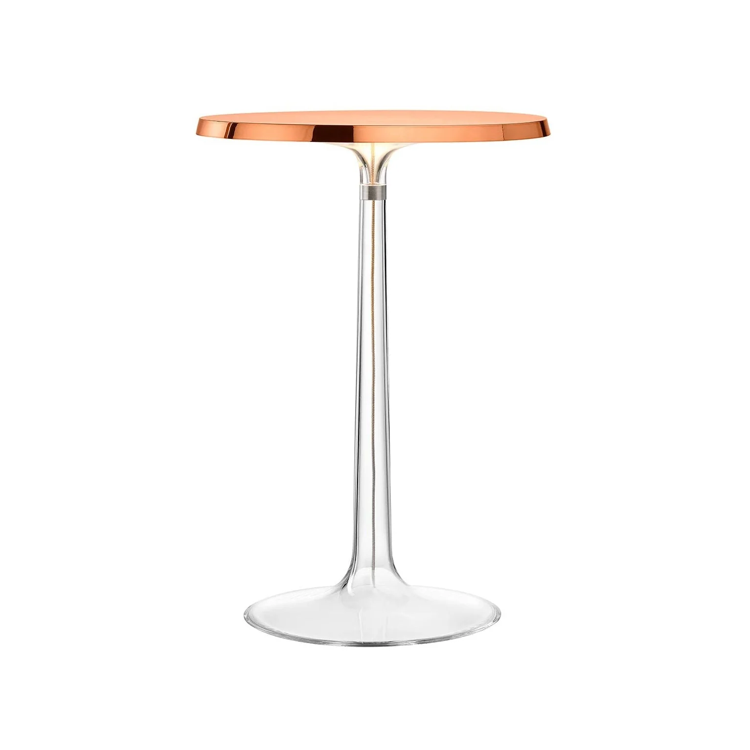 Lampa stołowa BON JOUR miedziany z transparentnym abażurem - Image 3