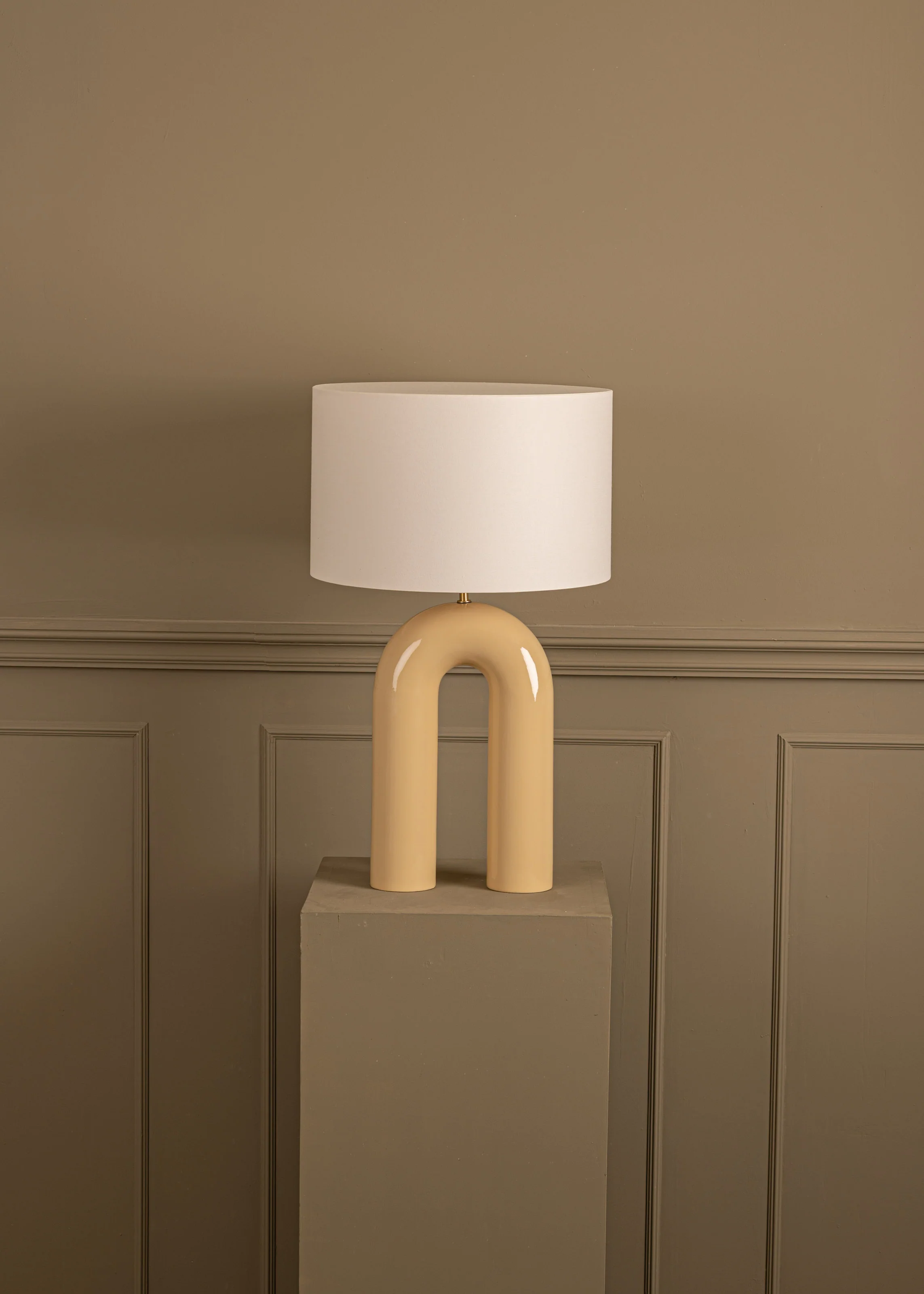 Lampa stołowa ceramiczna ARKO beżowy - Image 3
