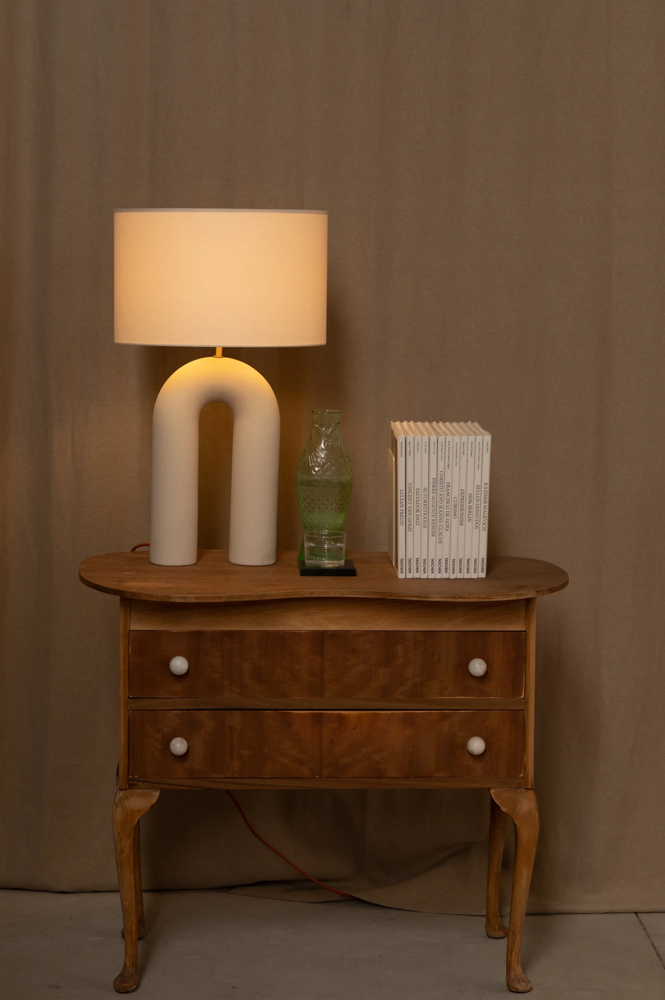 Lampa stołowa ceramiczna ARKO ecru - Image 3