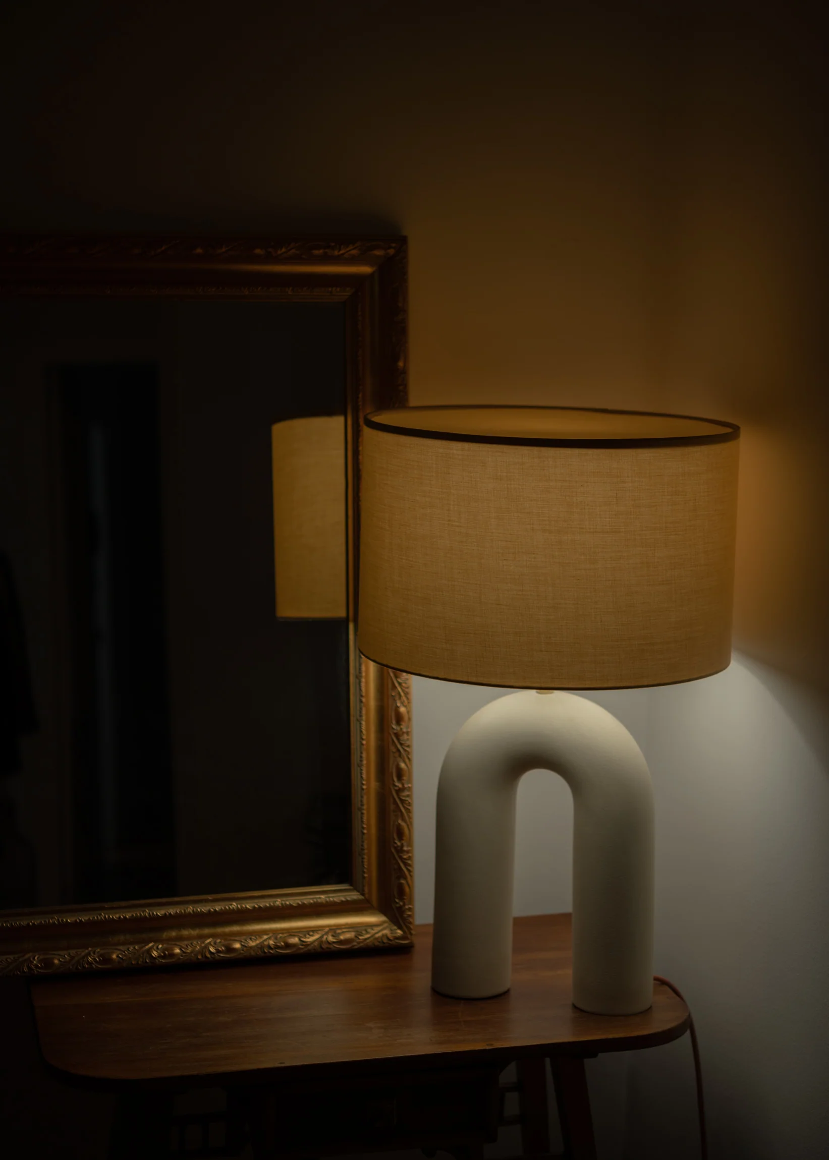 Lampa stołowa ceramiczna ARKO ecru - Image 9