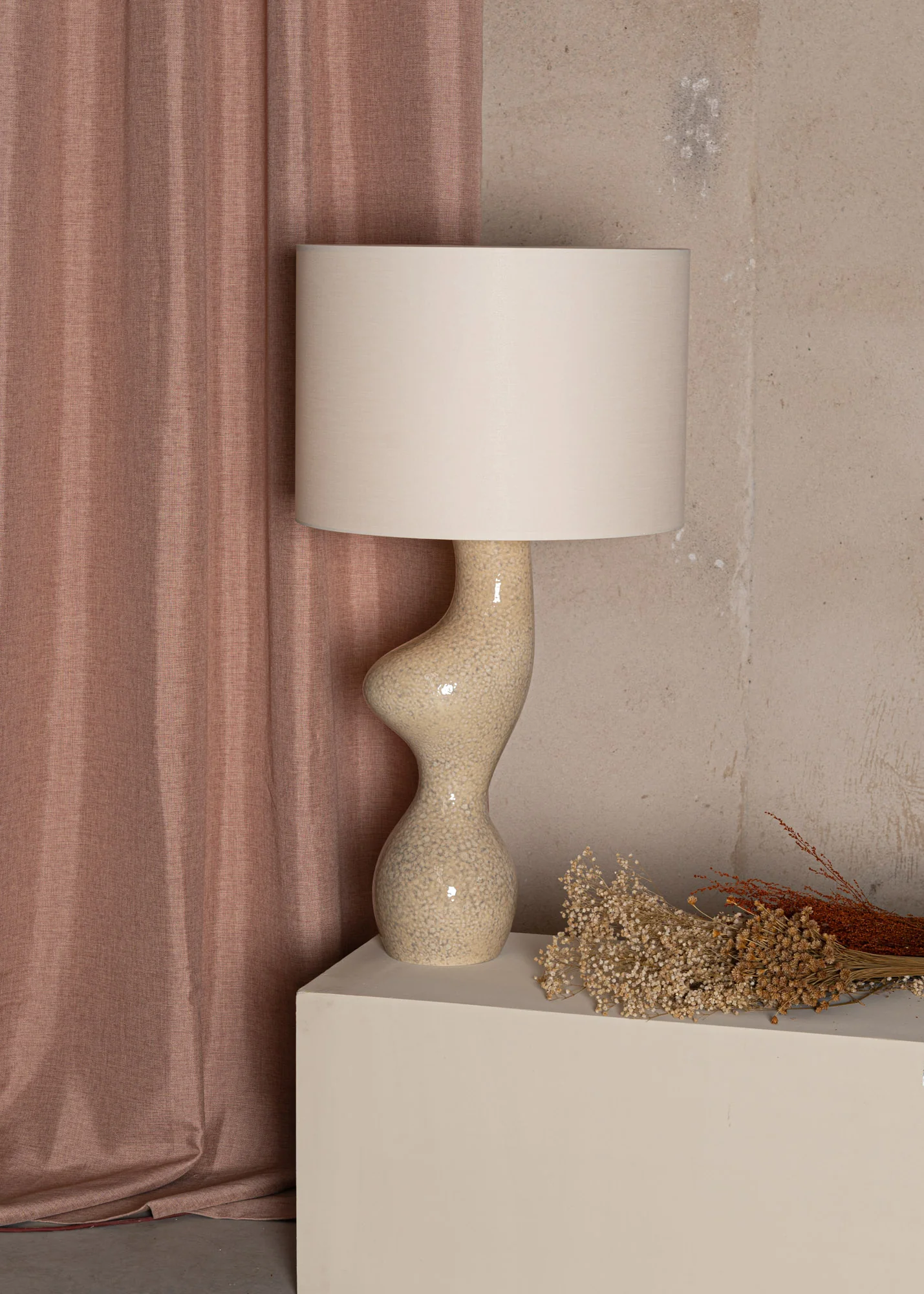 Lampa stołowa ceramiczna VENUSO beżowy - Image 2