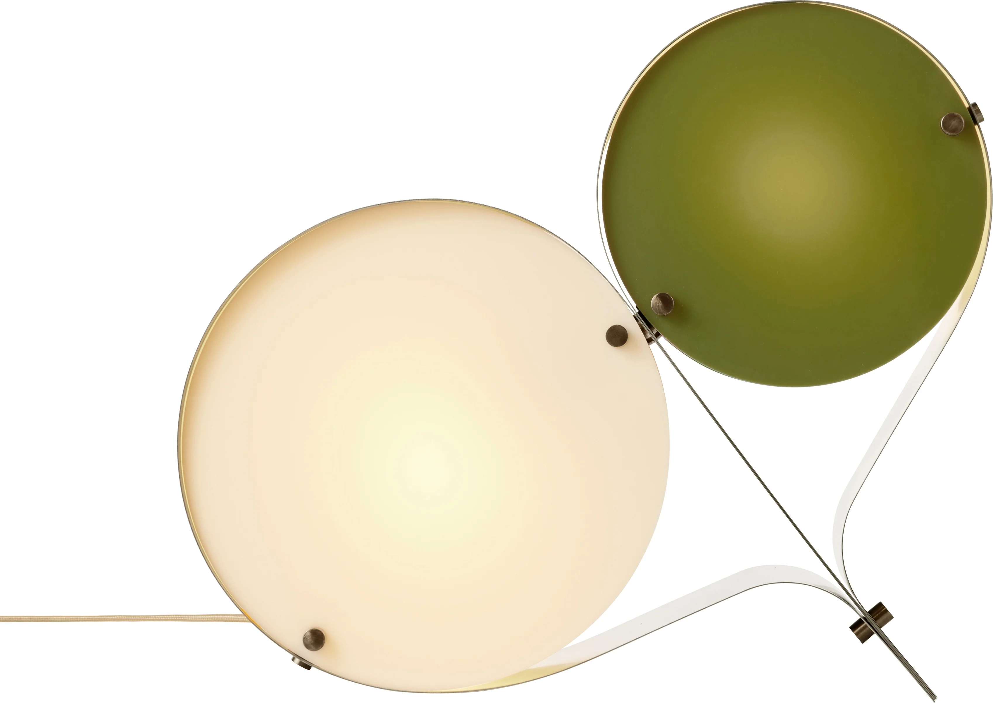 Lampa stołowa COPPIA kremowy z oliwkowym - Image 3