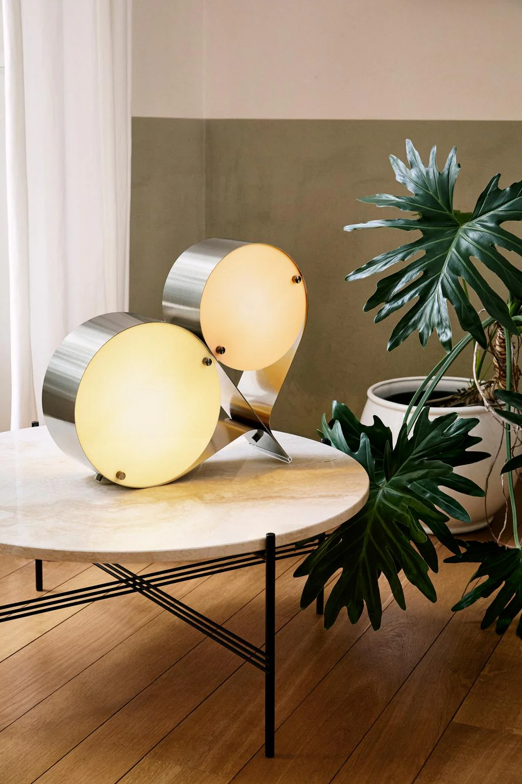 Lampa stołowa COPPIA kremowy z różowym - Image 9