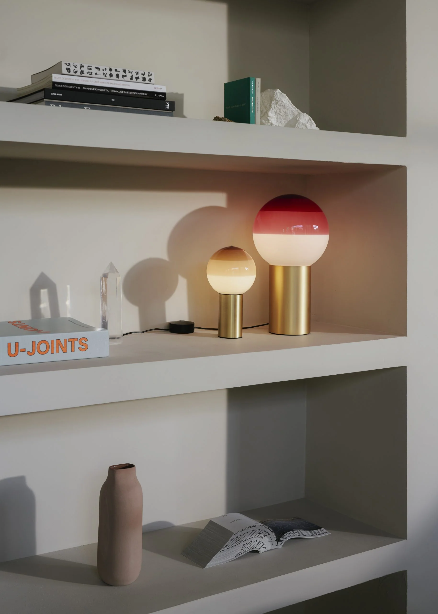 Lampa stołowa DIPPING burgundowy ze złotą podstawą - Image 6
