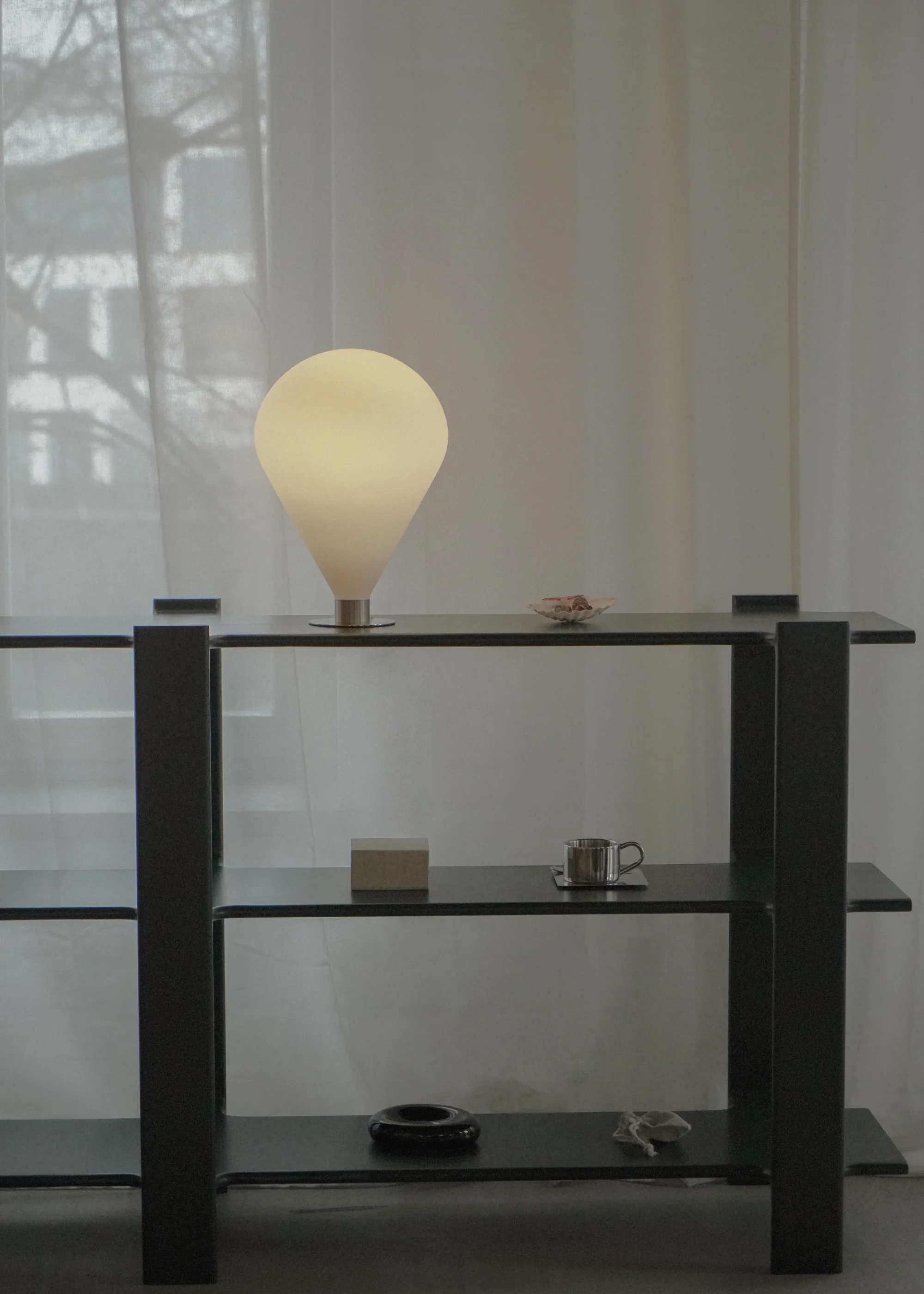 Lampa stołowa ELY biały klosz ze srebrną podstawą - Image 8