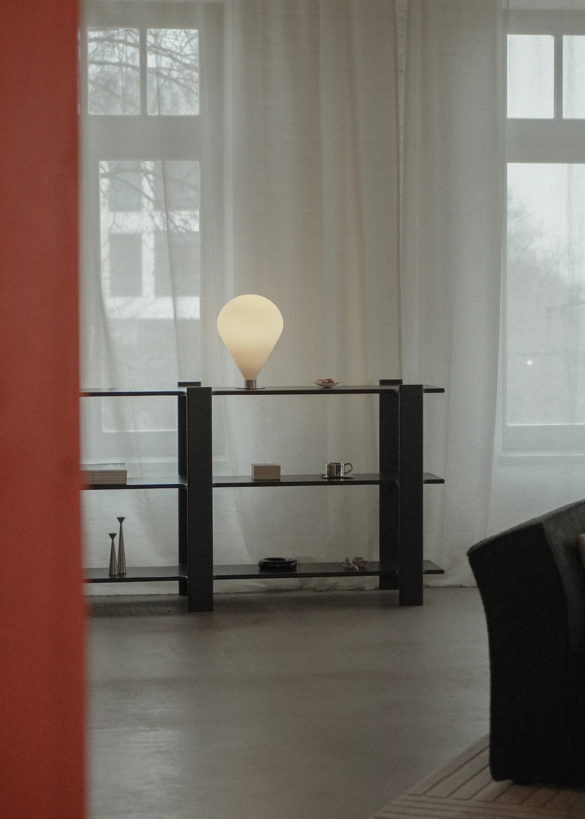 Lampa stołowa ELY biały klosz ze srebrną podstawą - Image 9